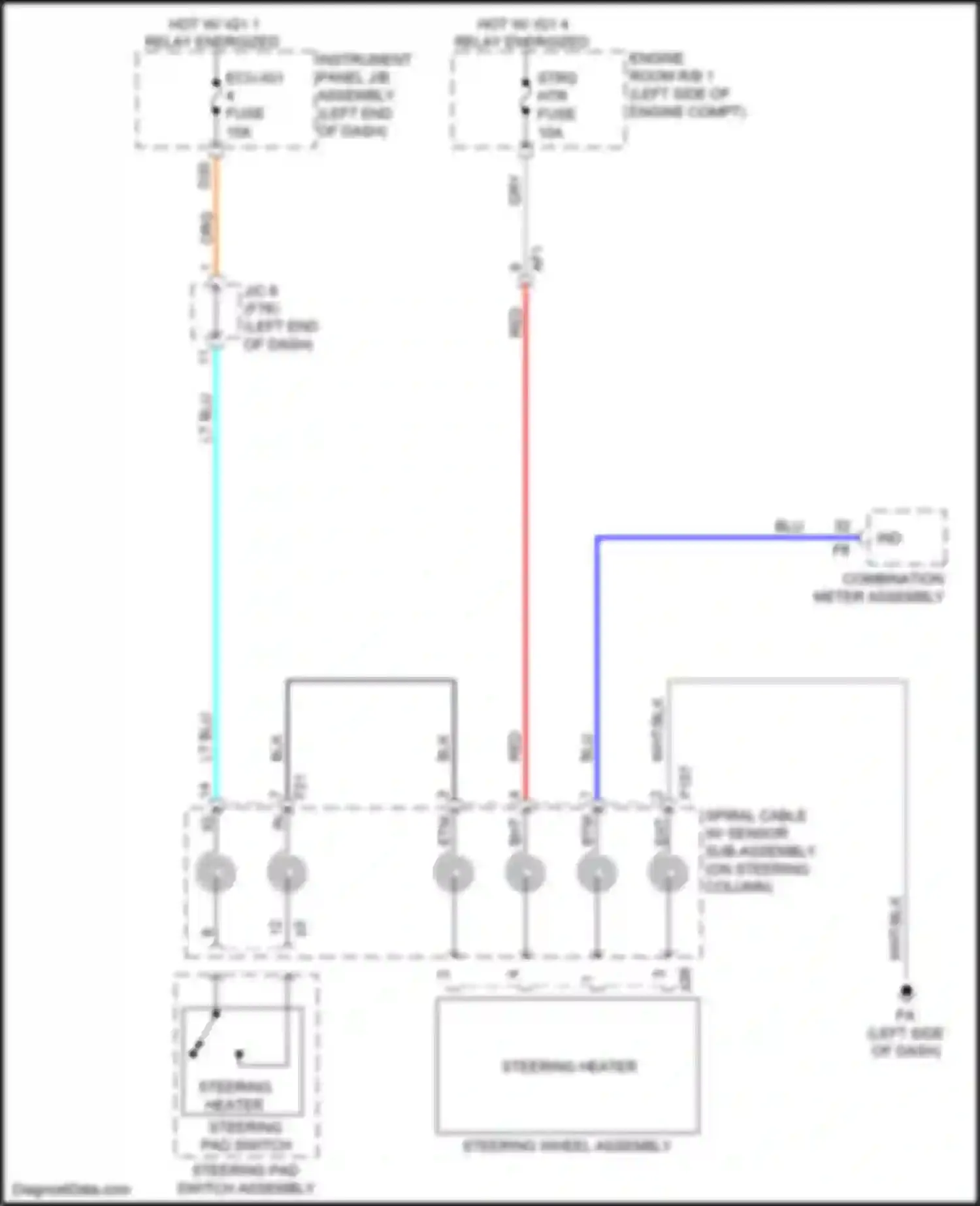 Aqua Toyota II (2021-2024): Heated steering wheel circuit