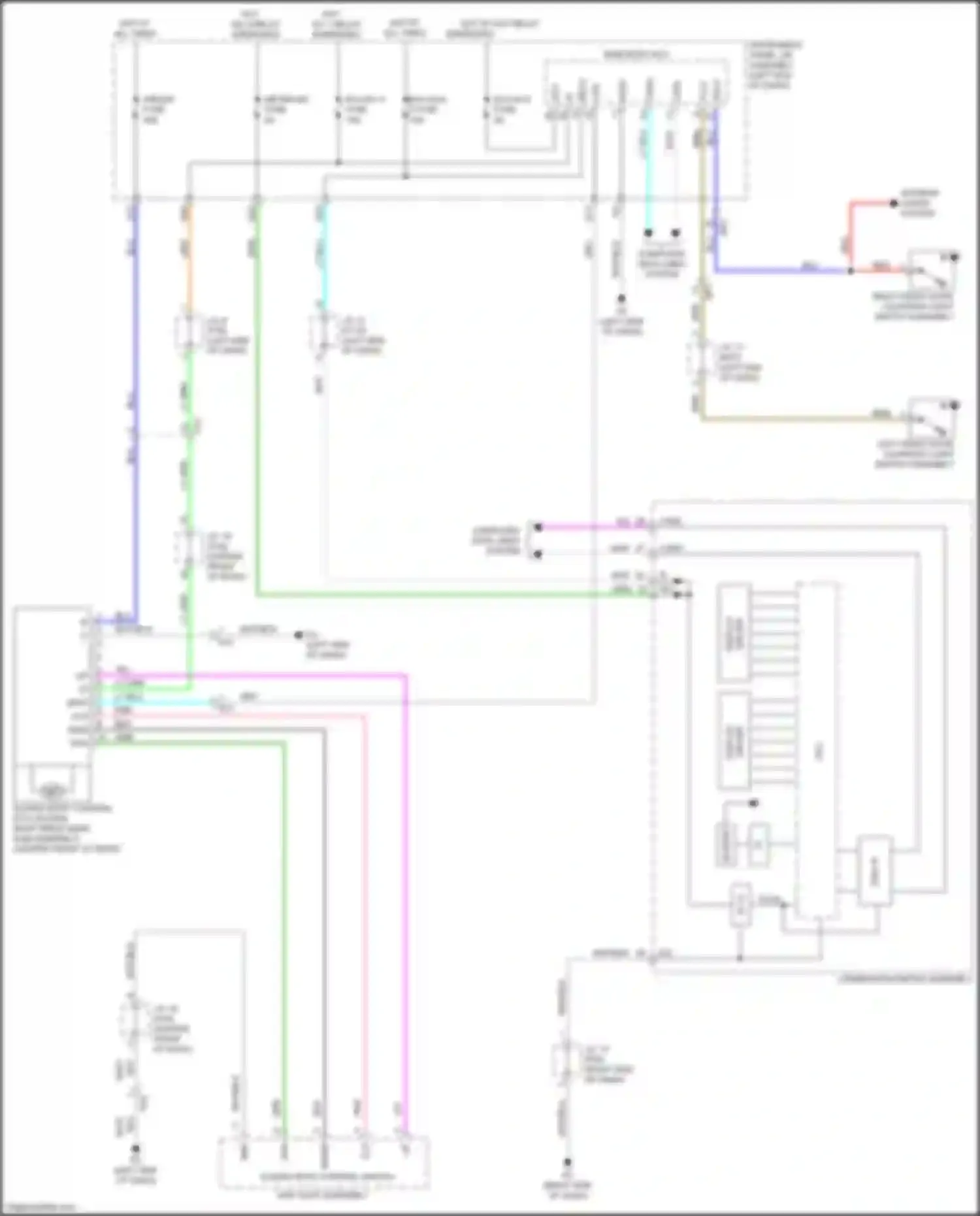 Aqua Toyota II (2021-2024): Power top/sunroof circuit