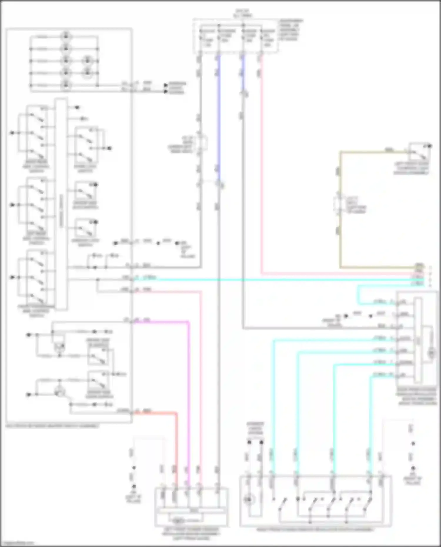 Aqua Toyota II (2021-2024): Power windows circuit (1 of 2)