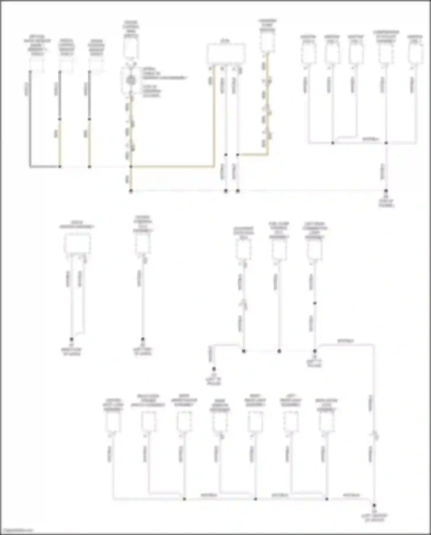 Auris Toyota E180 facelift (2015-2018): Ground distribution circuit (2 of 4)
