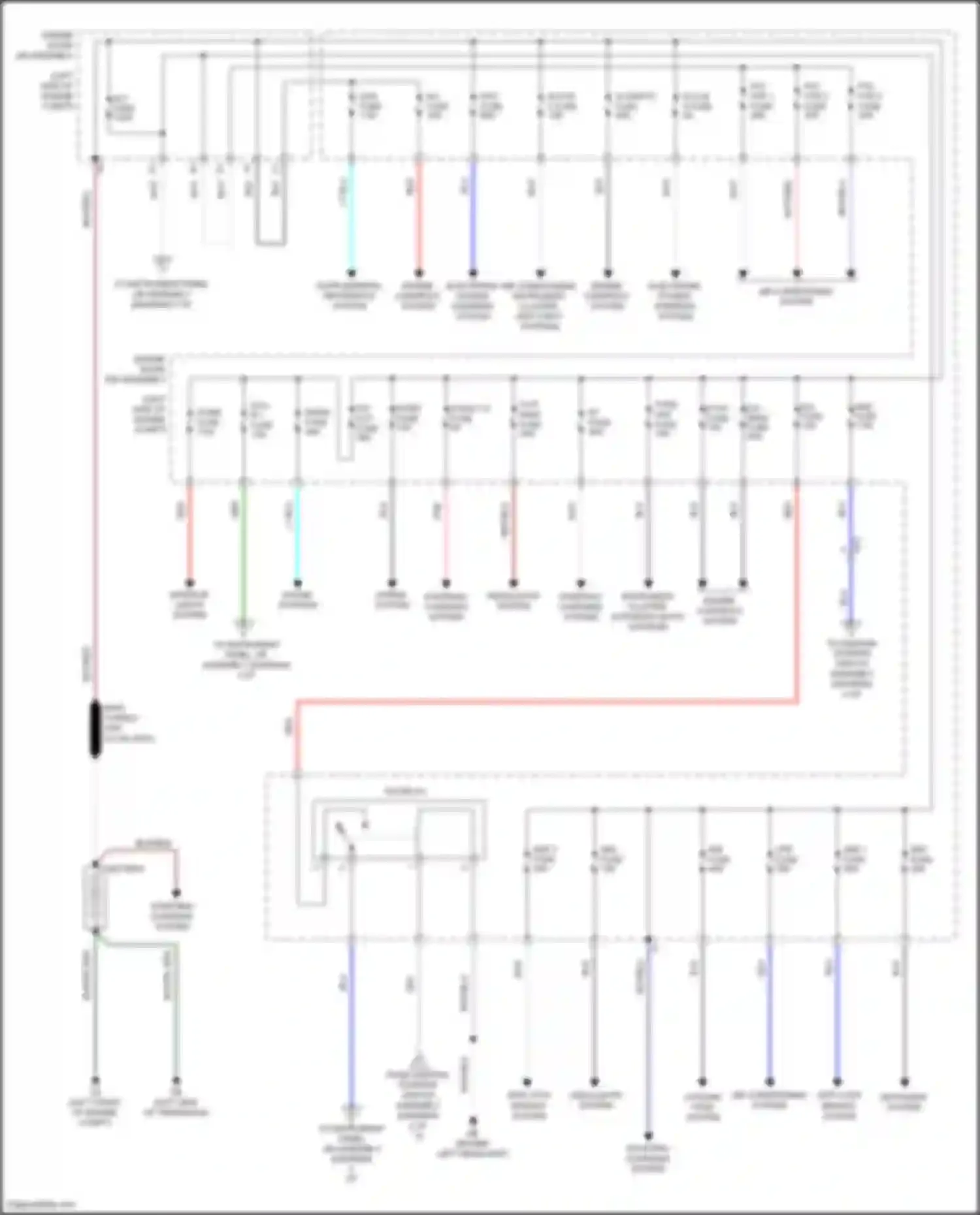 Auris Toyota E180 facelift (2015-2018): Power distribution circuit (1 of 3)