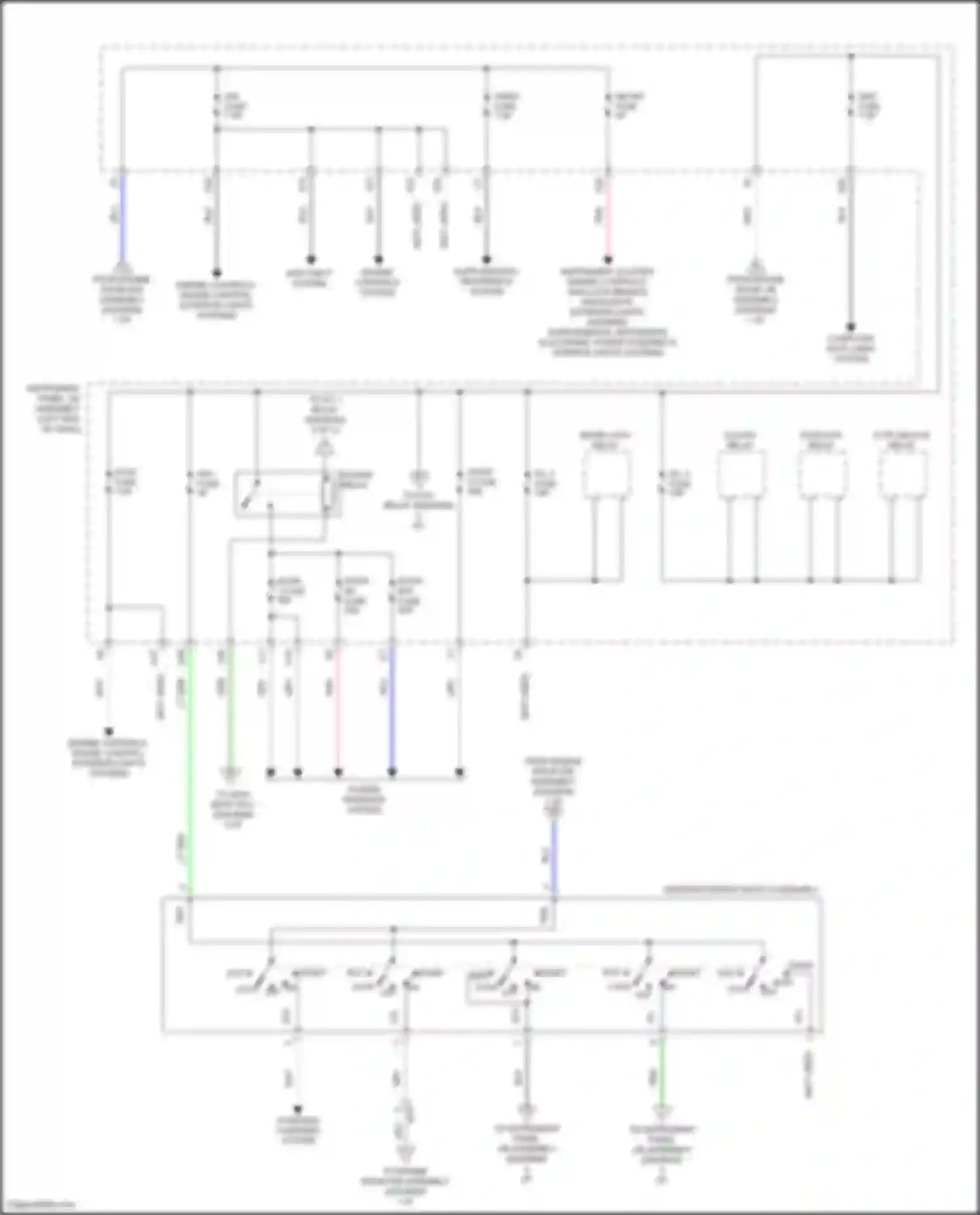 Auris Toyota E180 facelift (2015-2018): Power distribution circuit (2 of 3)