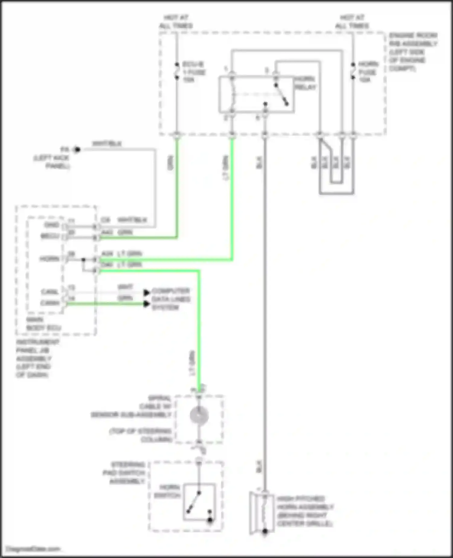 Wiring diagram computer data lines system for Toyota Auris E180 facelift (2015-2018) (15 of 37)