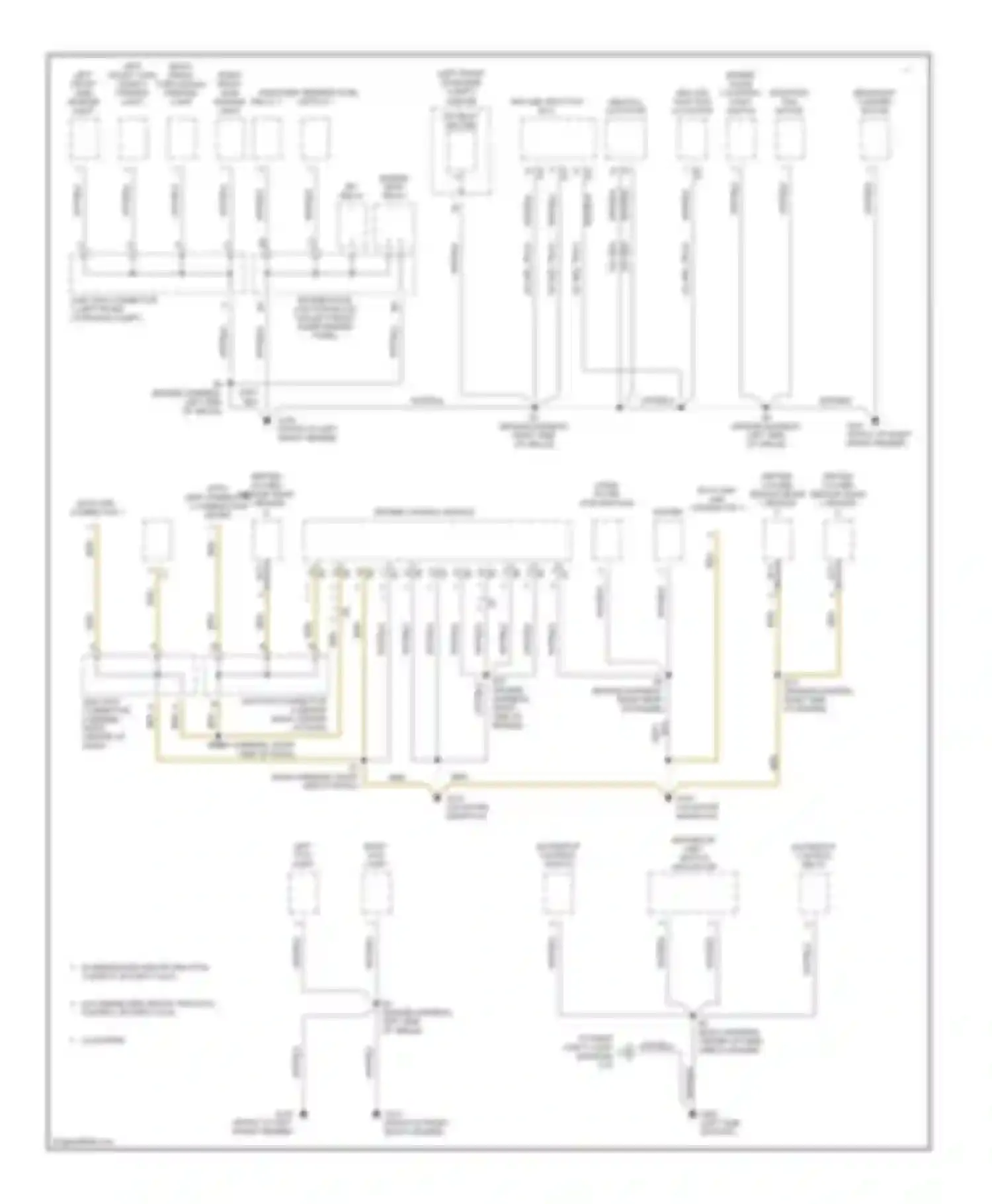 Avalon Toyota XX10 facelift (1997-2000): Ground distribution circuit (1 of 4)