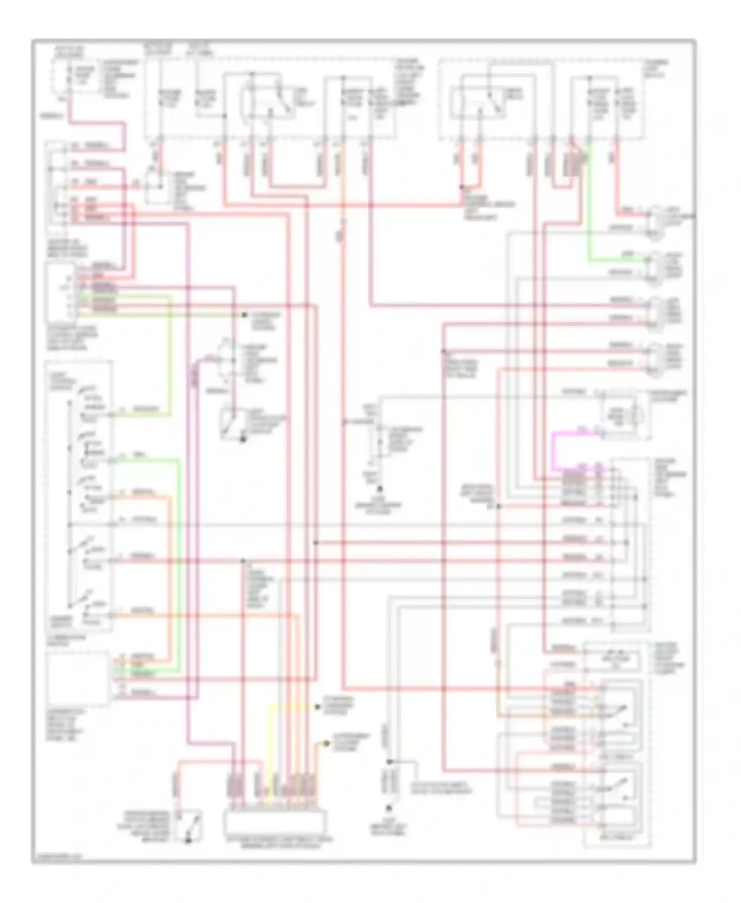 Avalon Toyota XX10 facelift (1997-2000): Headlight circuit, with drl