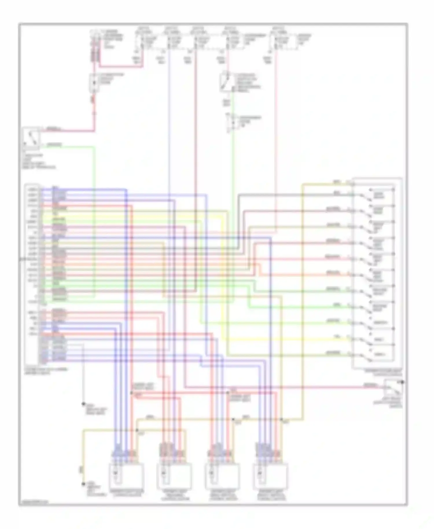Avalon Toyota XX10 facelift (1997-2000): Driver's memory seat circuit, with column shift