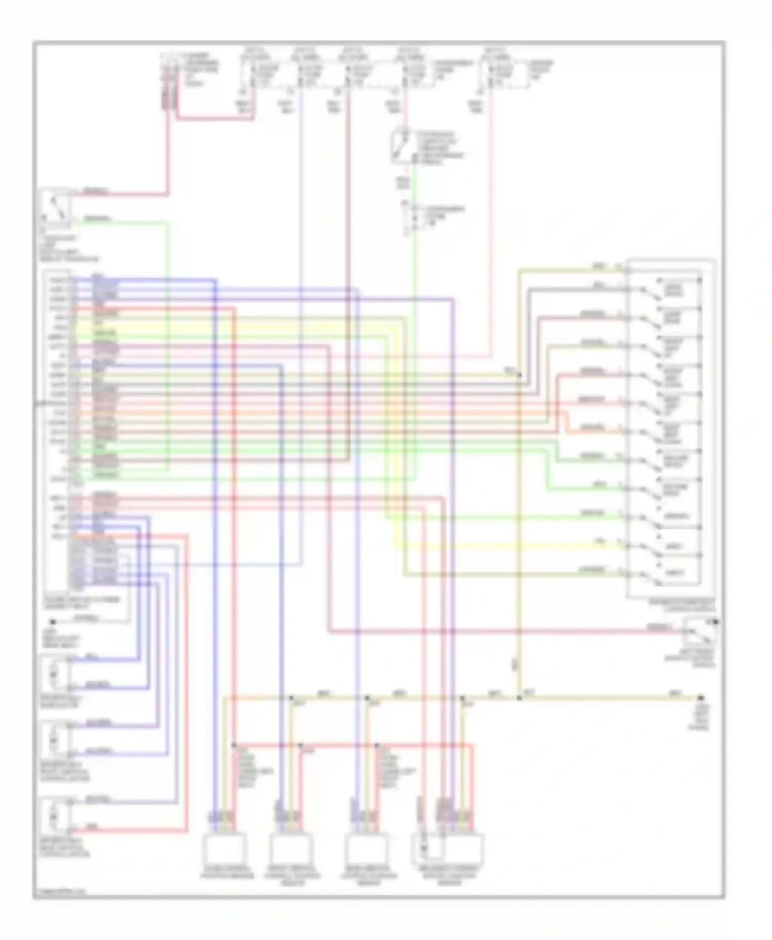 Avalon Toyota XX10 facelift (1997-2000): Driver's memory seat circuit, with floor shift