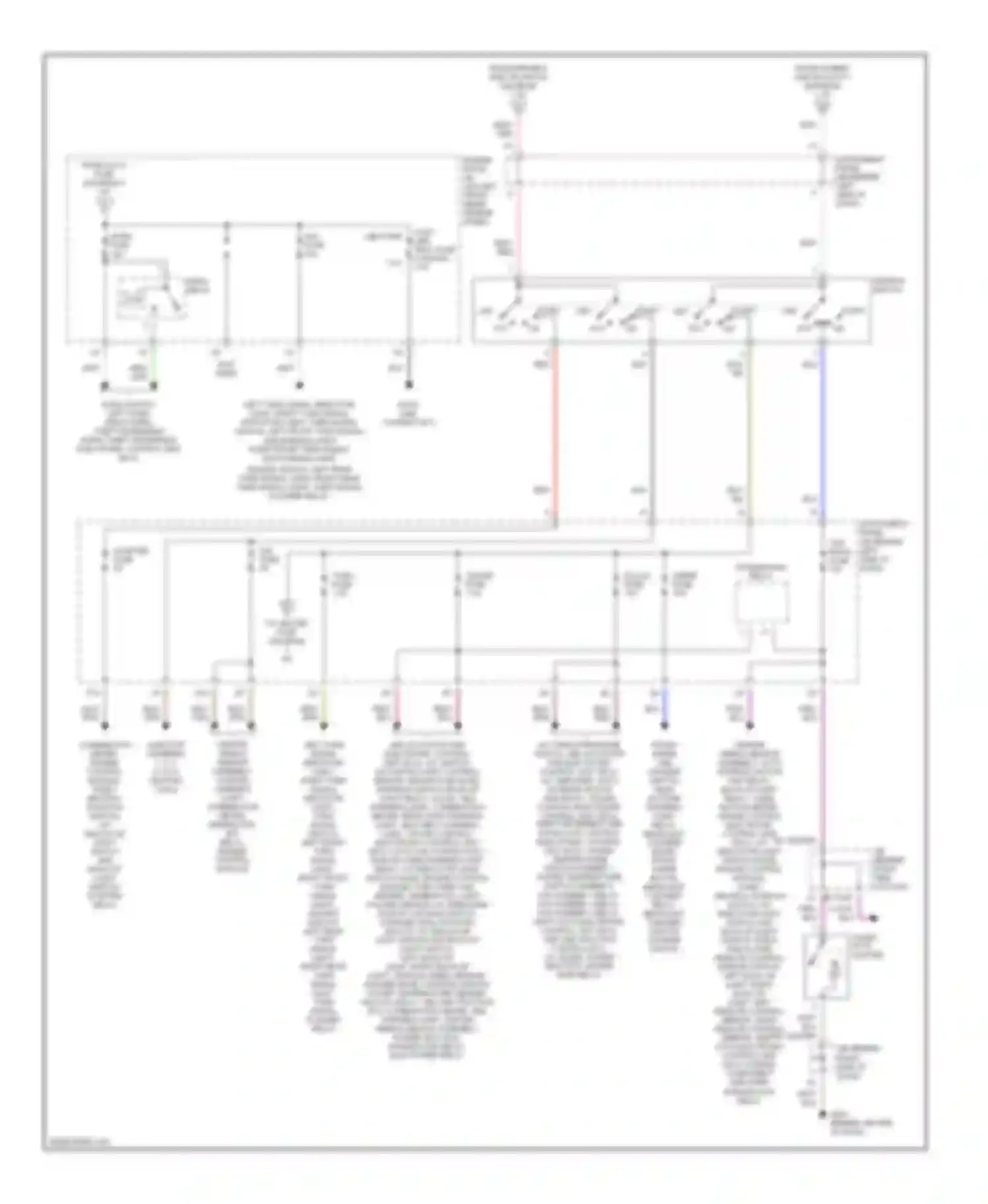 Avalon Toyota XX10 facelift (1997-2000): Power distribution circuit (2 of 3)