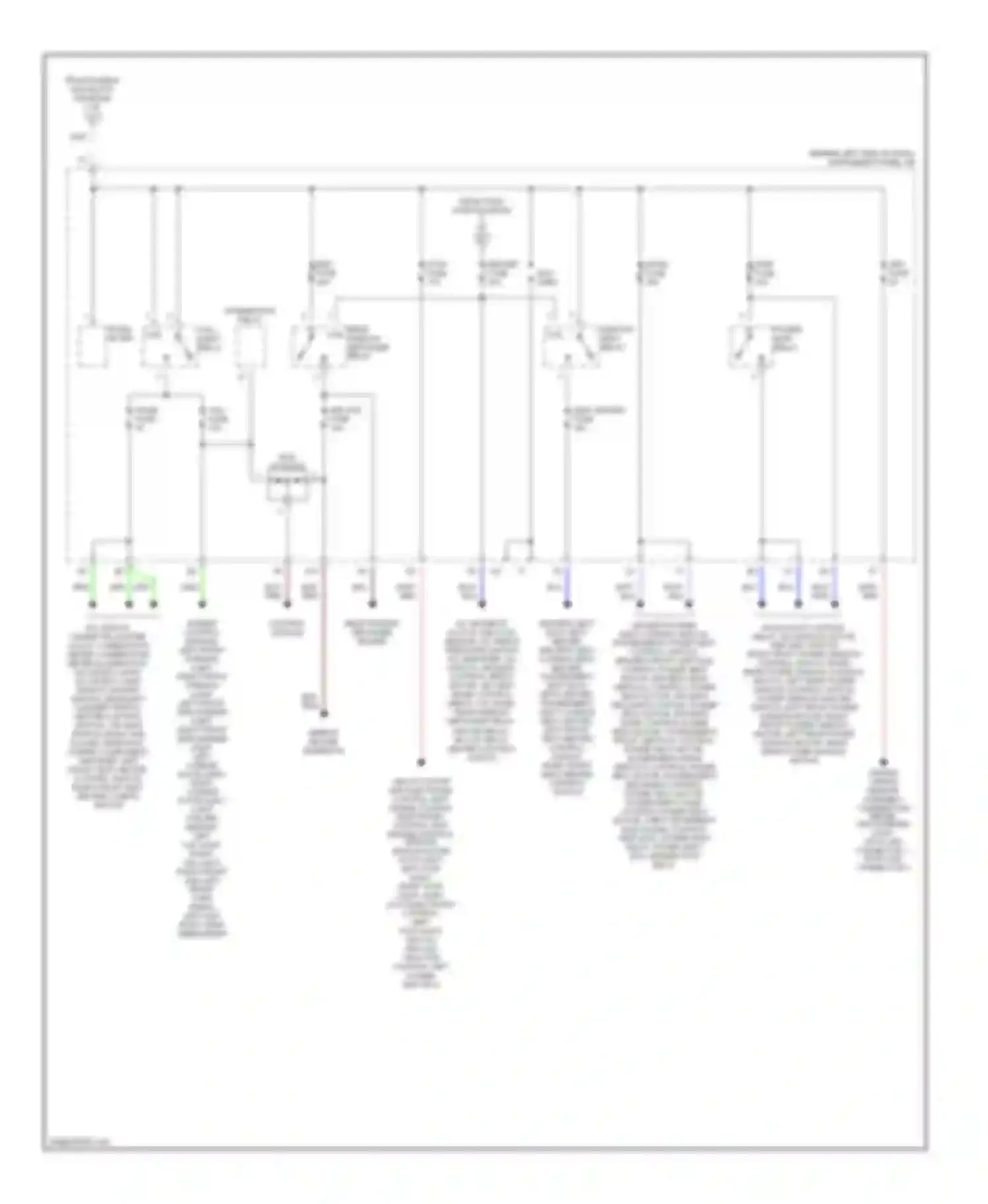 Avalon Toyota XX10 facelift (1997-2000): Power distribution circuit (3 of 3)
