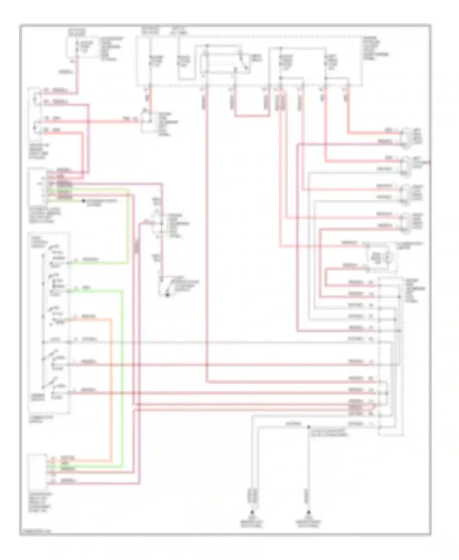 Wiring diagram left low head- light for Toyota Avalon XX10 facelift (1997-2000) (2 of 2)
