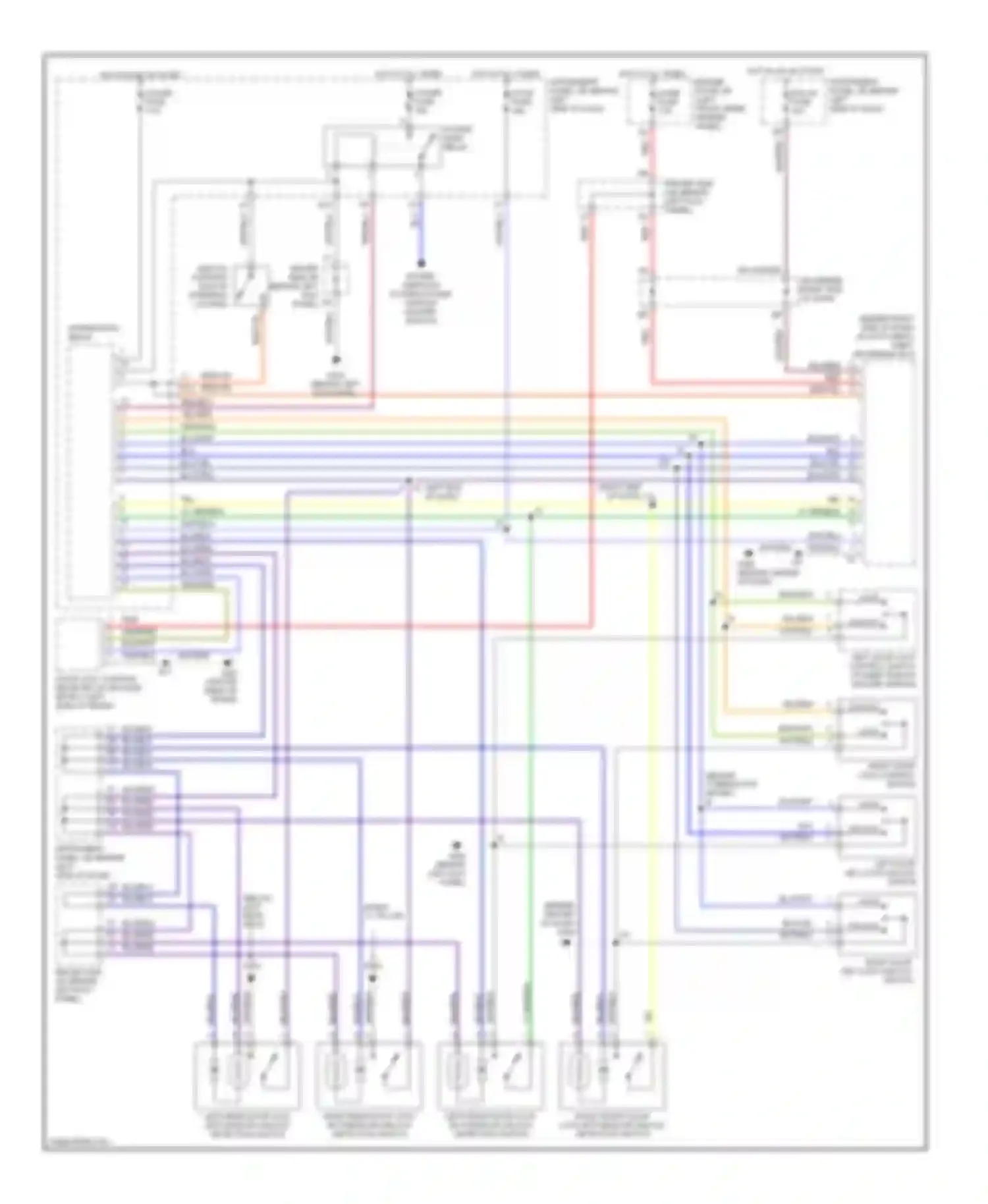 Wiring diagram right front door lock motor/door unlock detection switch for Toyota Avalon XX10 facelift (1997-2000) (1 of 1)