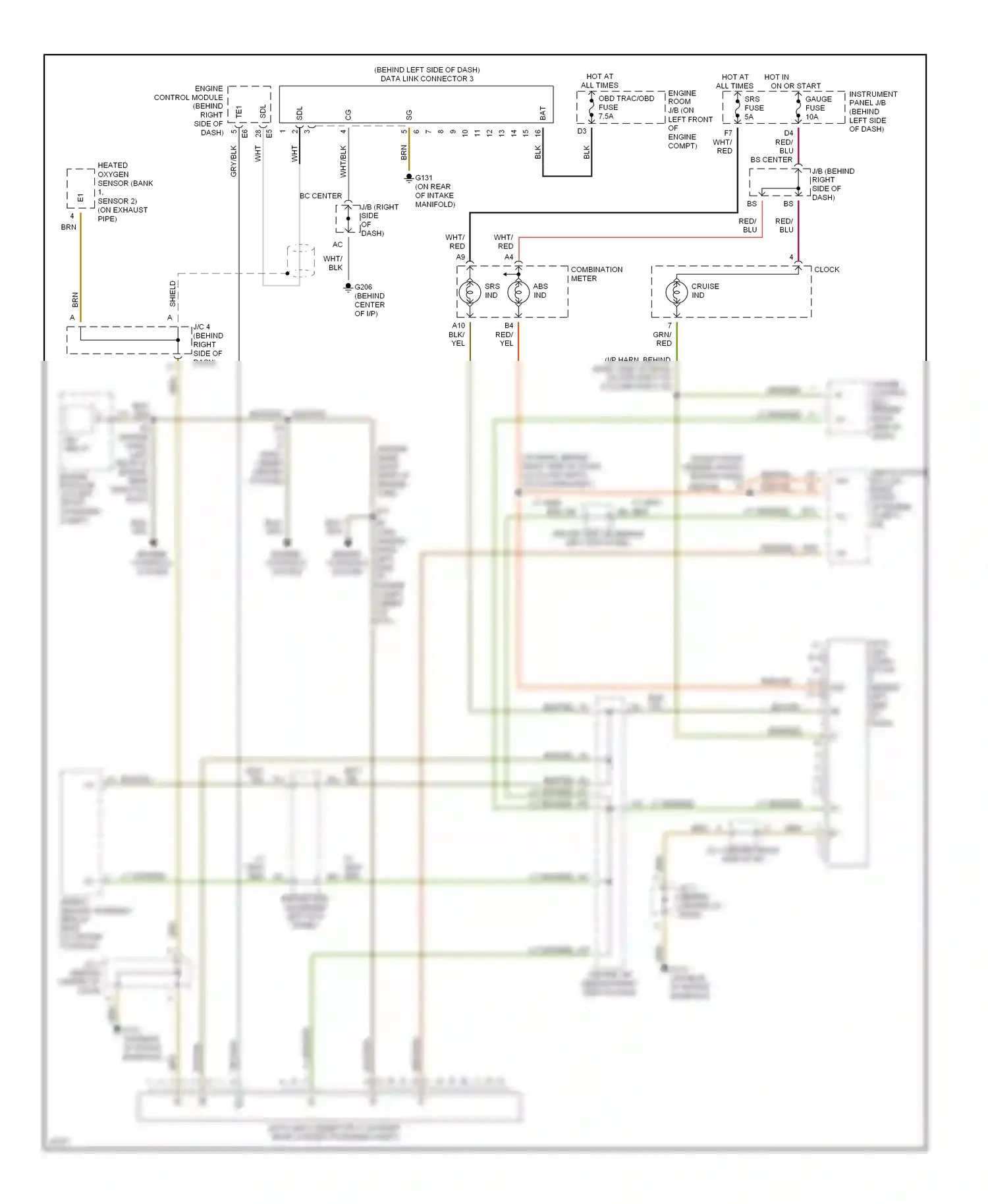 Computer data lines — Computer data lines. Toyota Avalon XX10 (1994-1997)