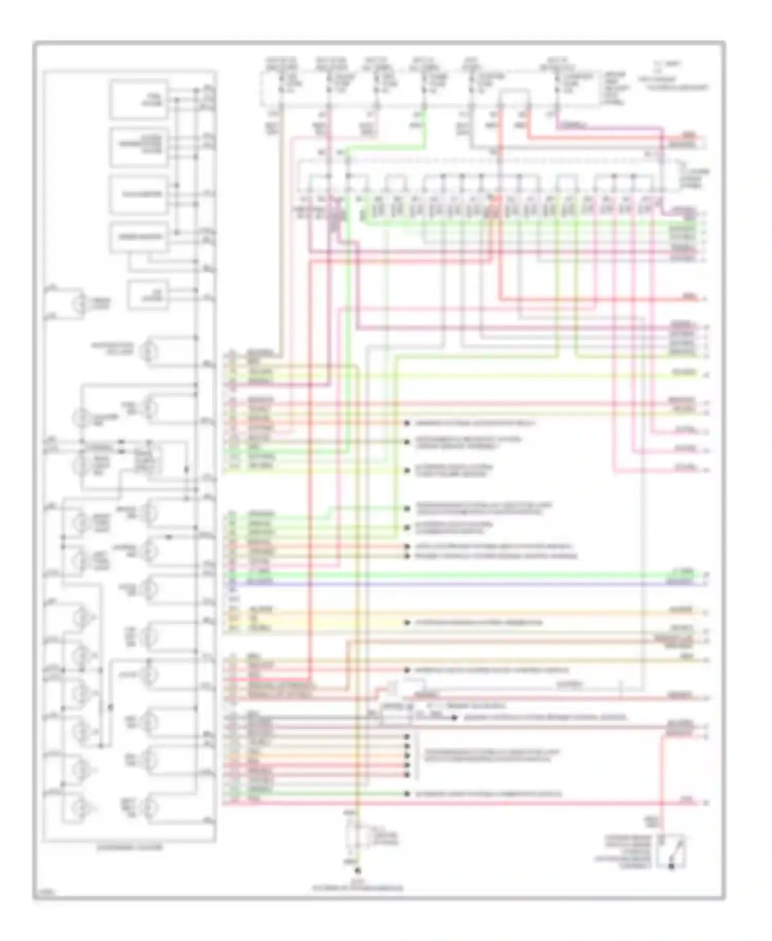 Avalon Toyota XX10 (1994-1997): Instrument cluster circuit (1 of 2)