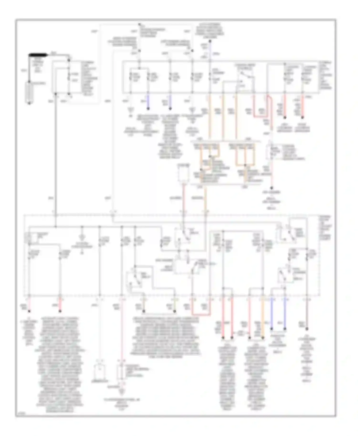 Avalon Toyota XX10 (1994-1997): Power distribution circuit (1 of 3)