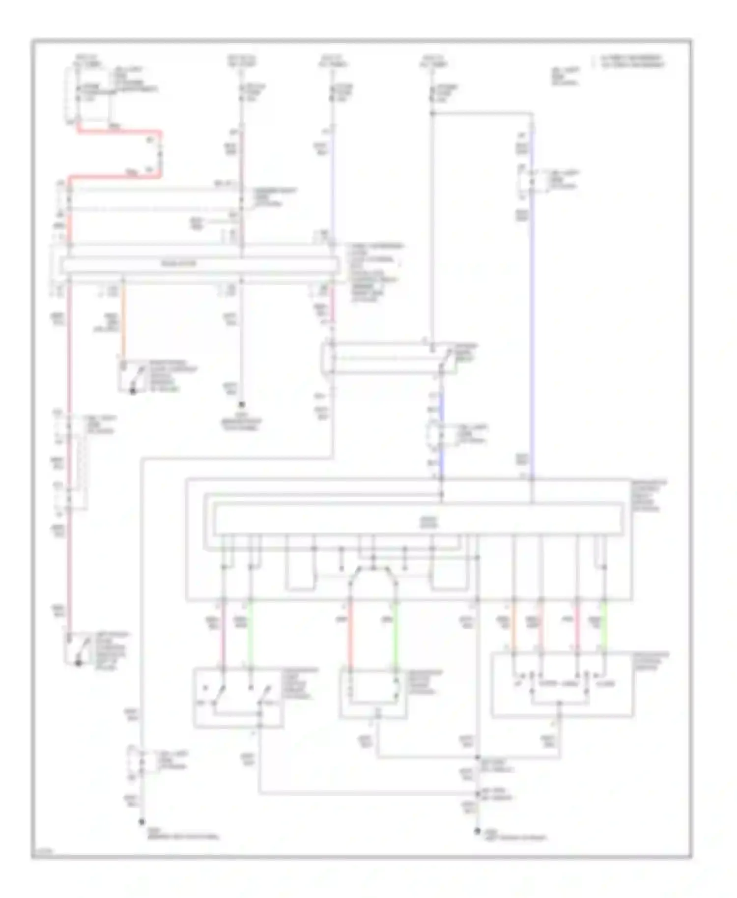 Avalon Toyota XX10 (1994-1997): Power top/sunroof circuits