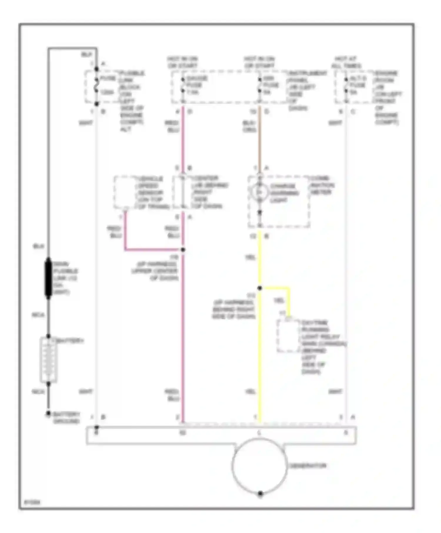 Avalon Toyota XX10 (1994-1997): Charging circuit
