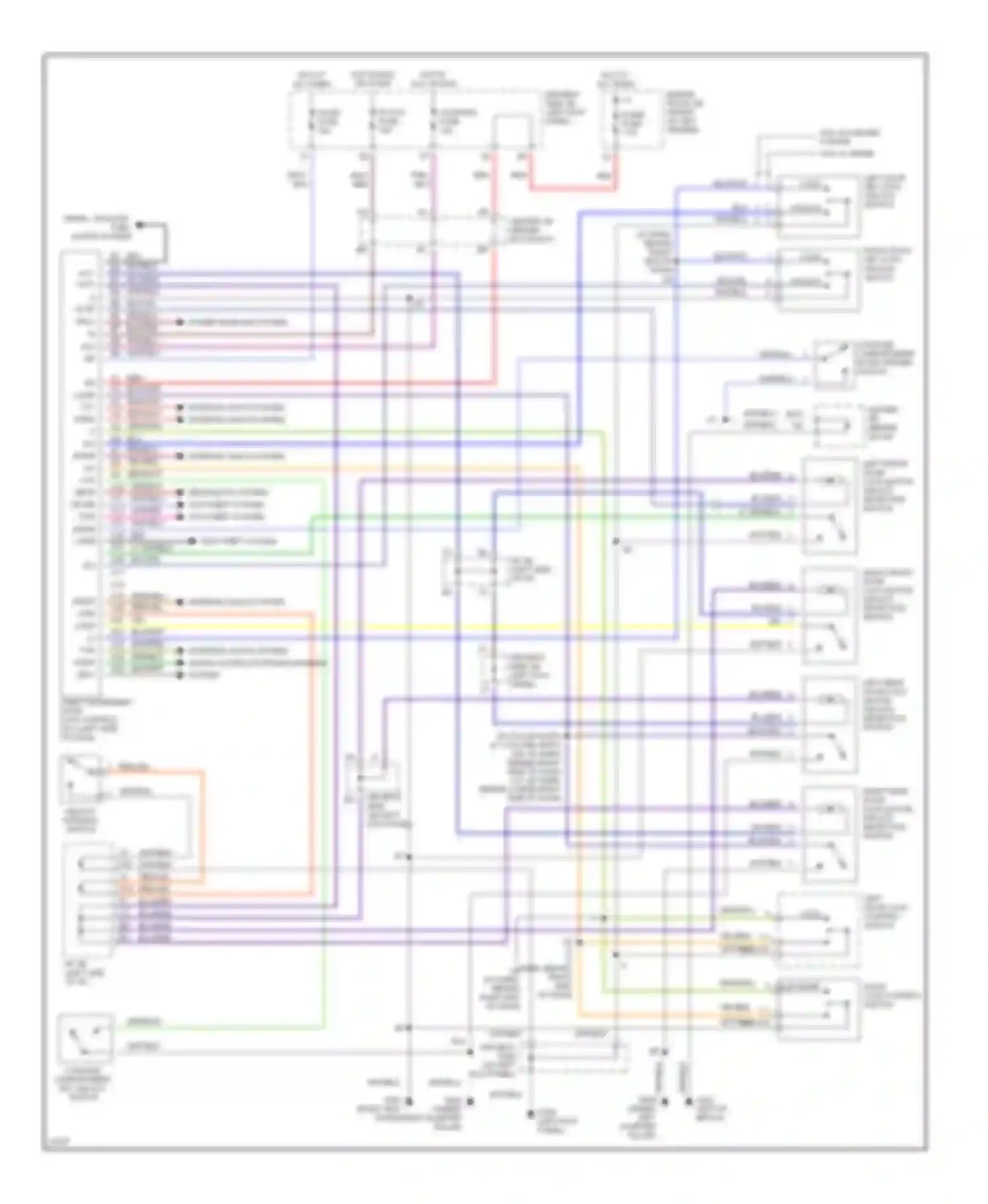 Wiring diagram power windows system for Toyota Avalon XX10 (1994-1997) (1 of 1)
