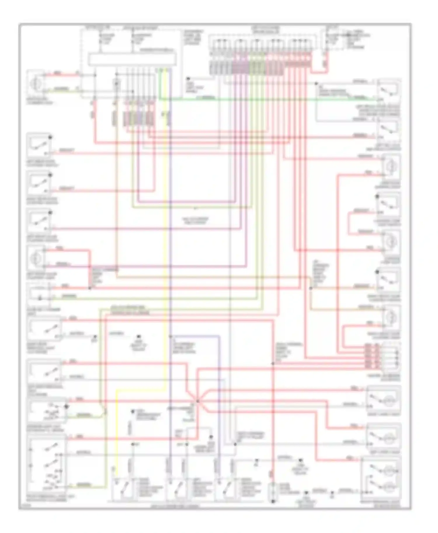 Wiring diagram right rear door unlock detection switch for Toyota Avalon XX10 (1994-1997) (1 of 1)