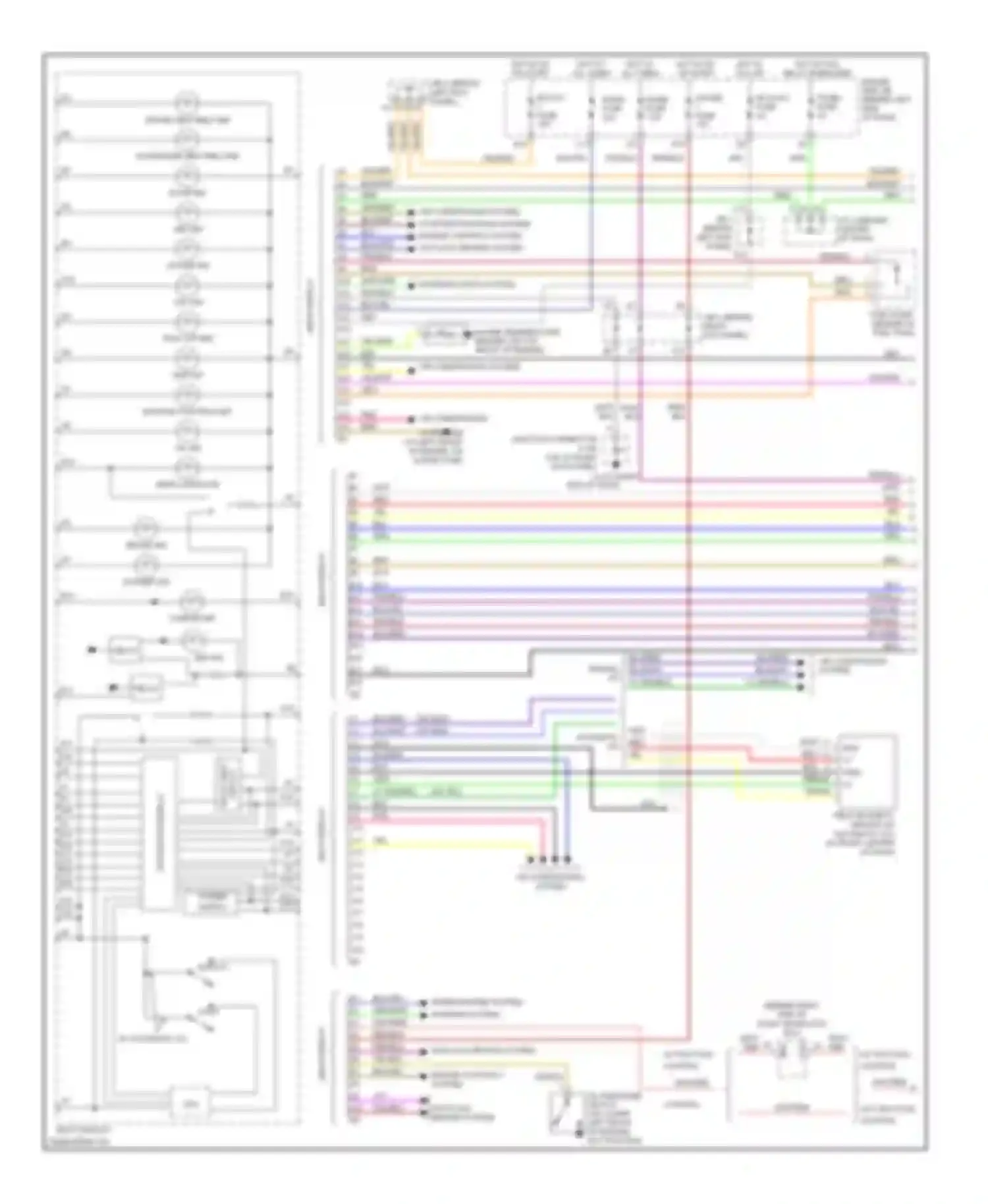 Avalon Toyota XX20 facelift (2002-2005): Instrument cluster circuit, with navigation (1 of 2)