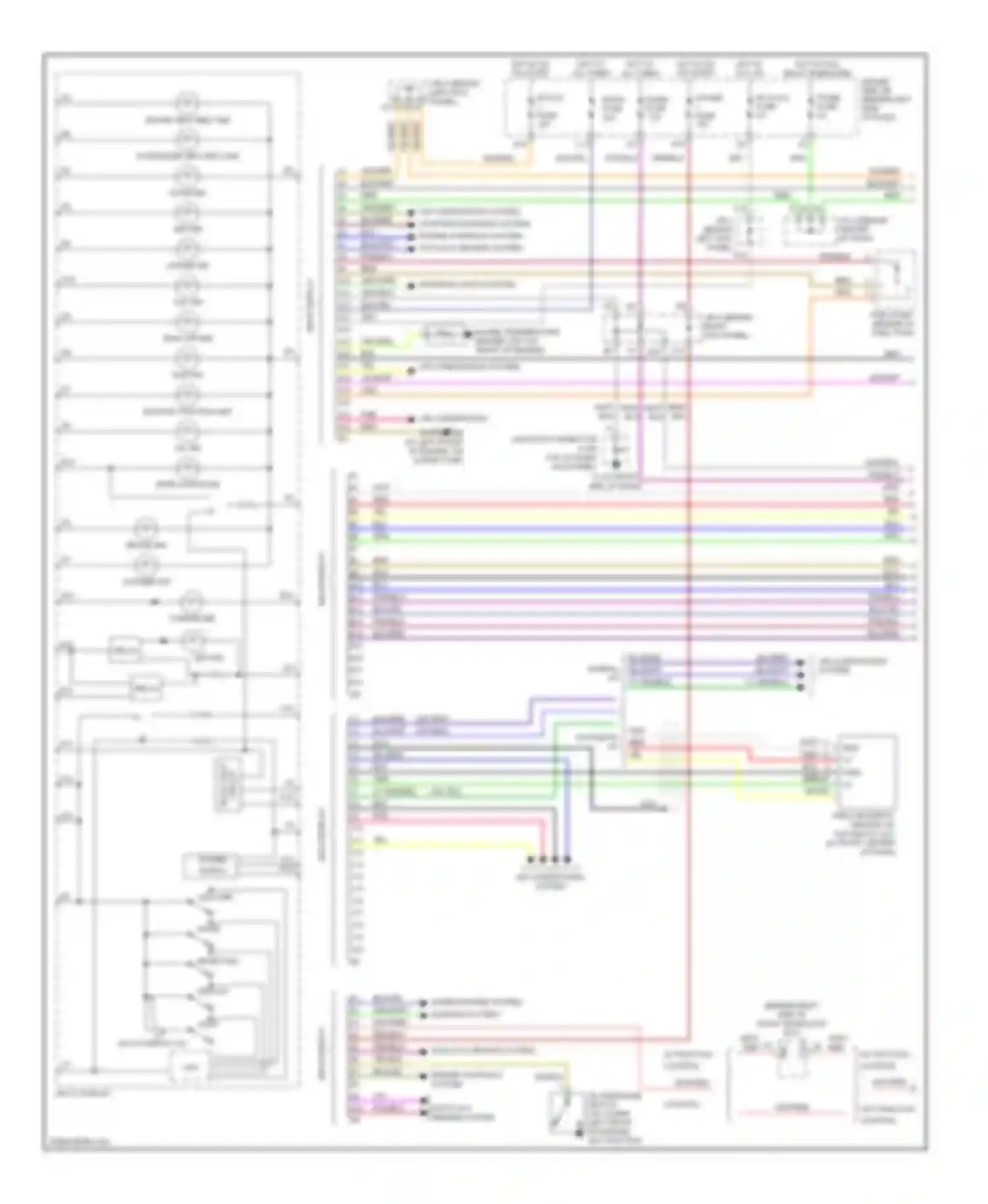 Avalon Toyota XX20 facelift (2002-2005): Instrument cluster circuit, without navigation (1 of 2)