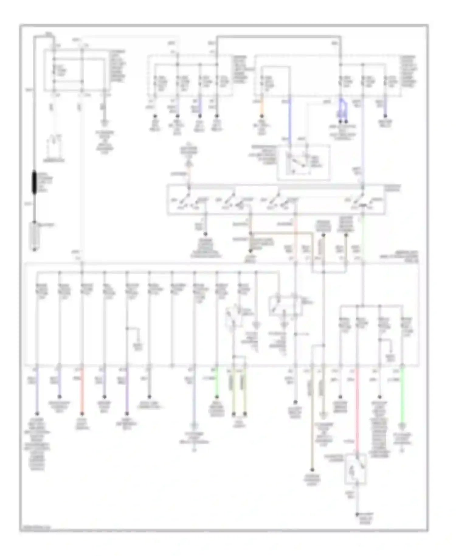 Avalon Toyota XX20 facelift (2002-2005): Power distribution circuit (1 of 3)
