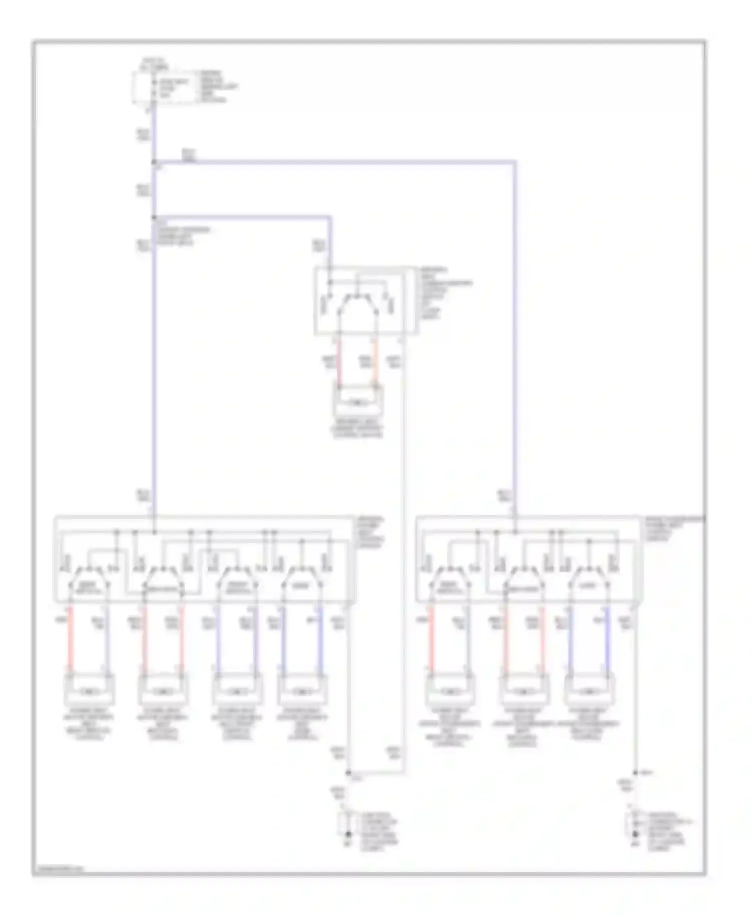 Avalon Toyota XX20 facelift (2002-2005): Power & lumbar seat circuit