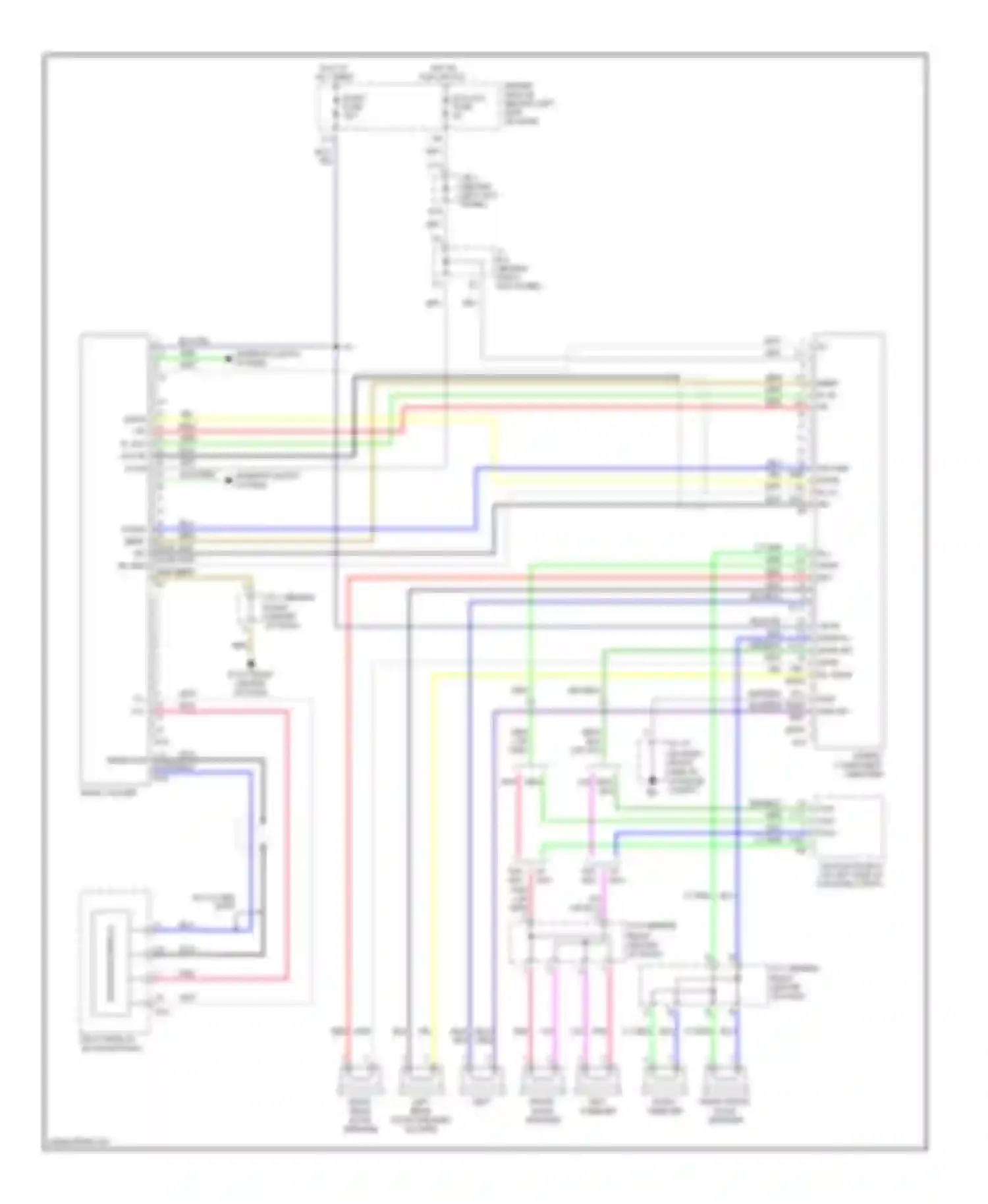 Avalon Toyota XX20 facelift (2002-2005): Radio circuit, 7 speaker system