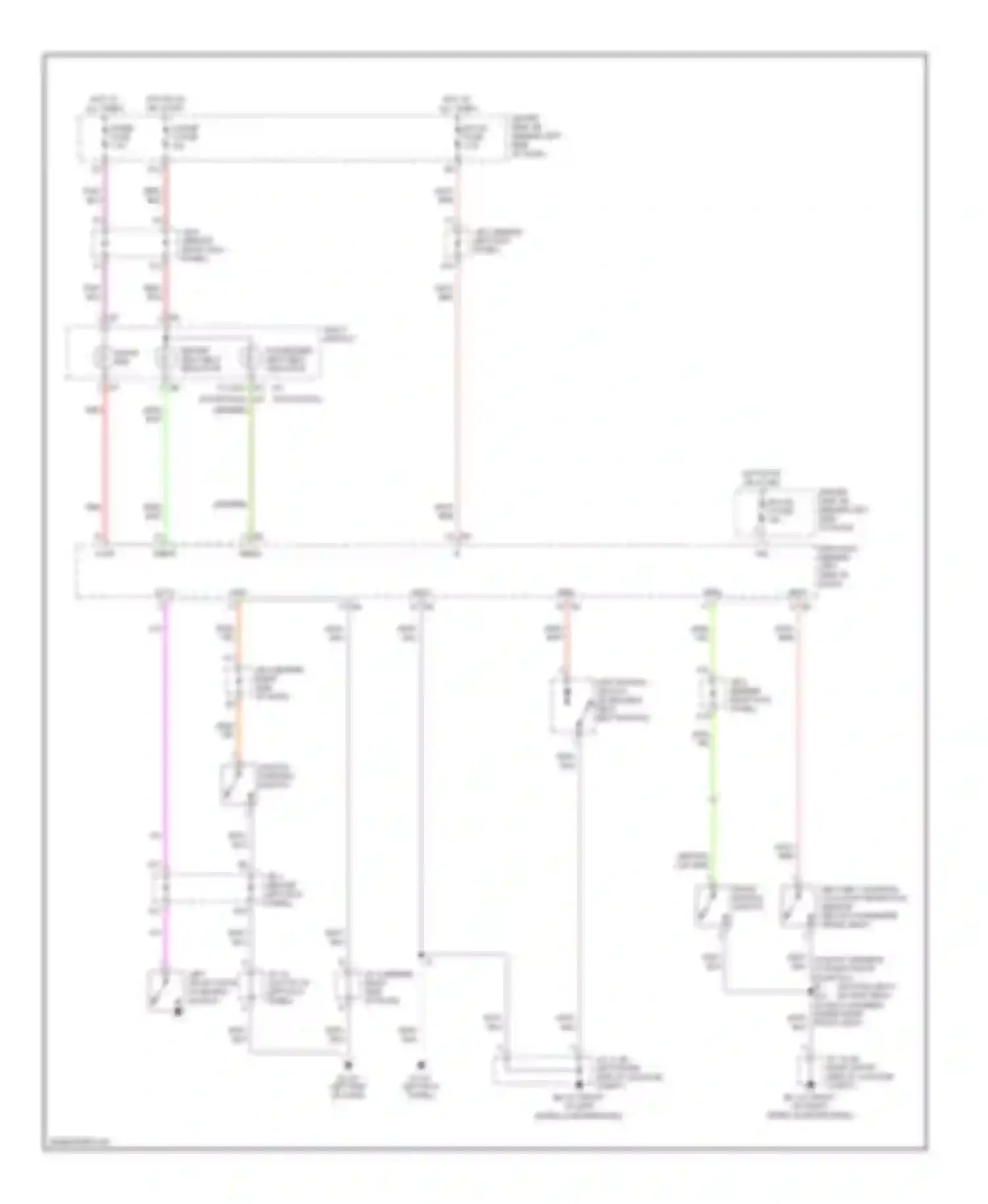 Avalon Toyota XX20 facelift (2002-2005): Warning systems circuit