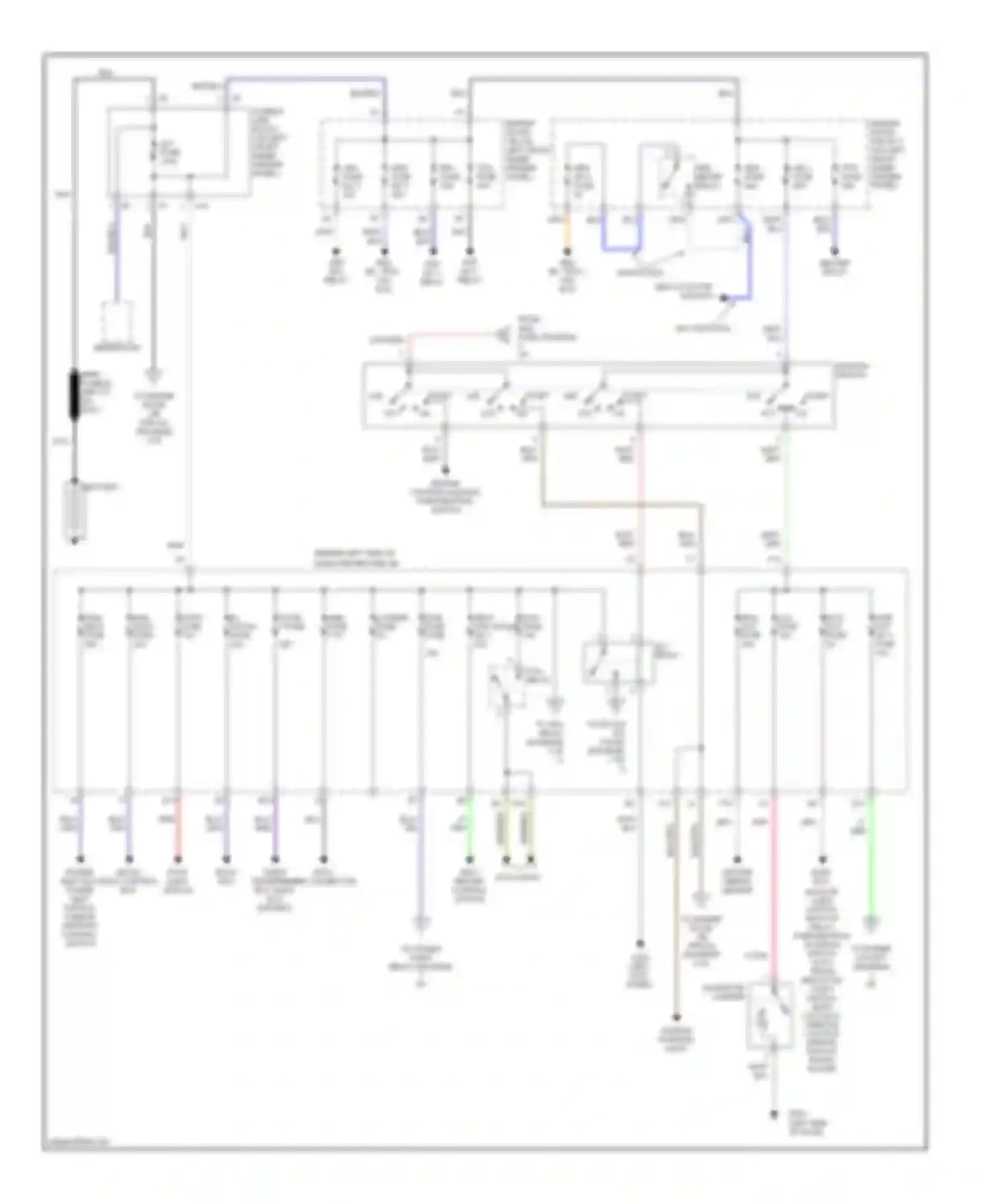 Avalon Toyota XX20 (1999-2002): Power distribution circuit (1 of 3)