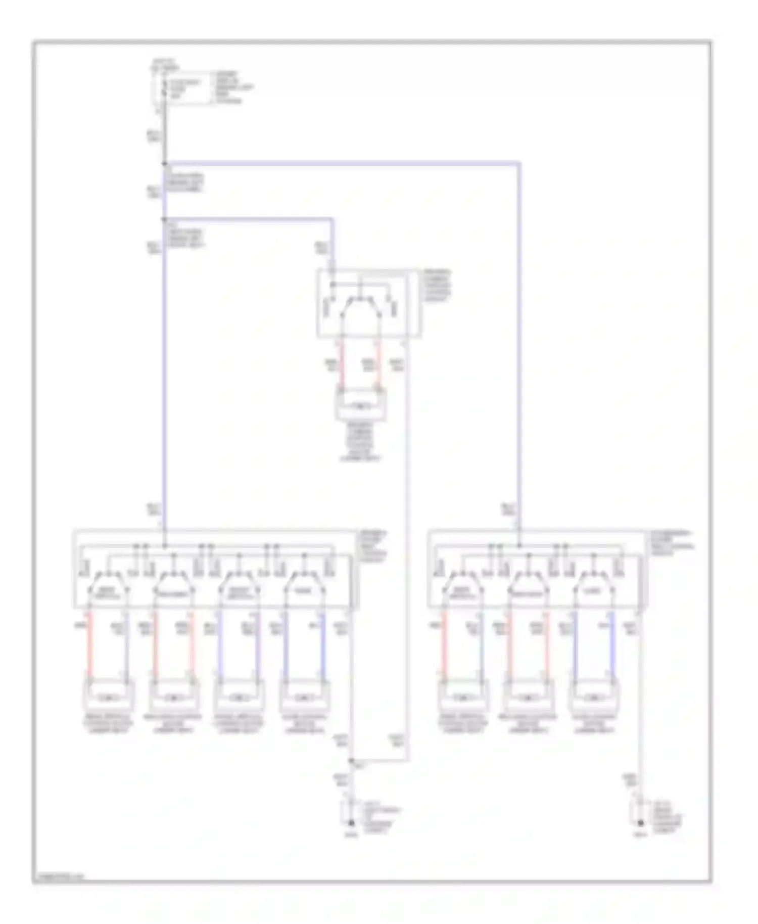 Avalon Toyota XX20 (1999-2002): Power & lumbar seat circuit