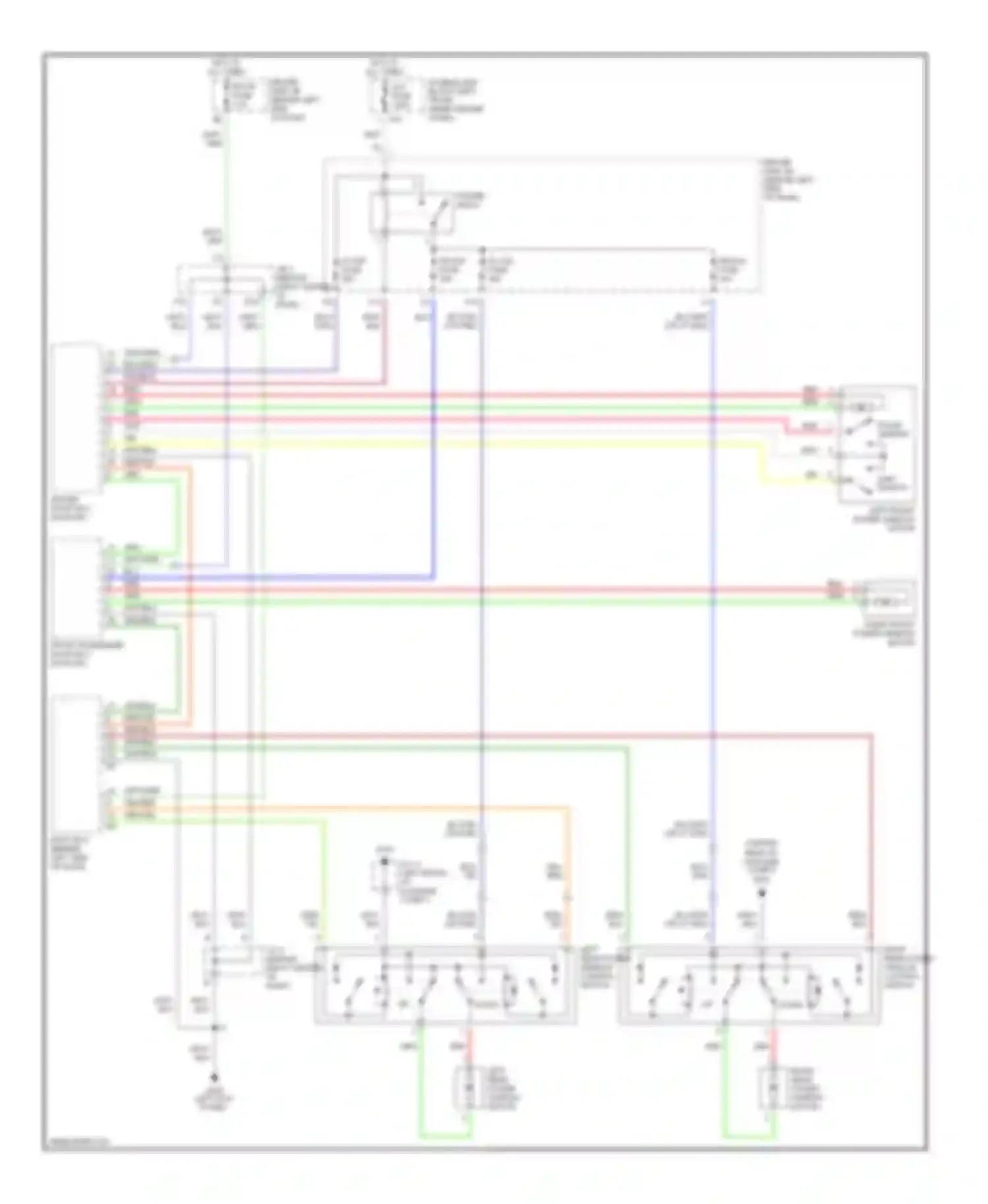 Avalon Toyota XX20 (1999-2002): Power window circuit