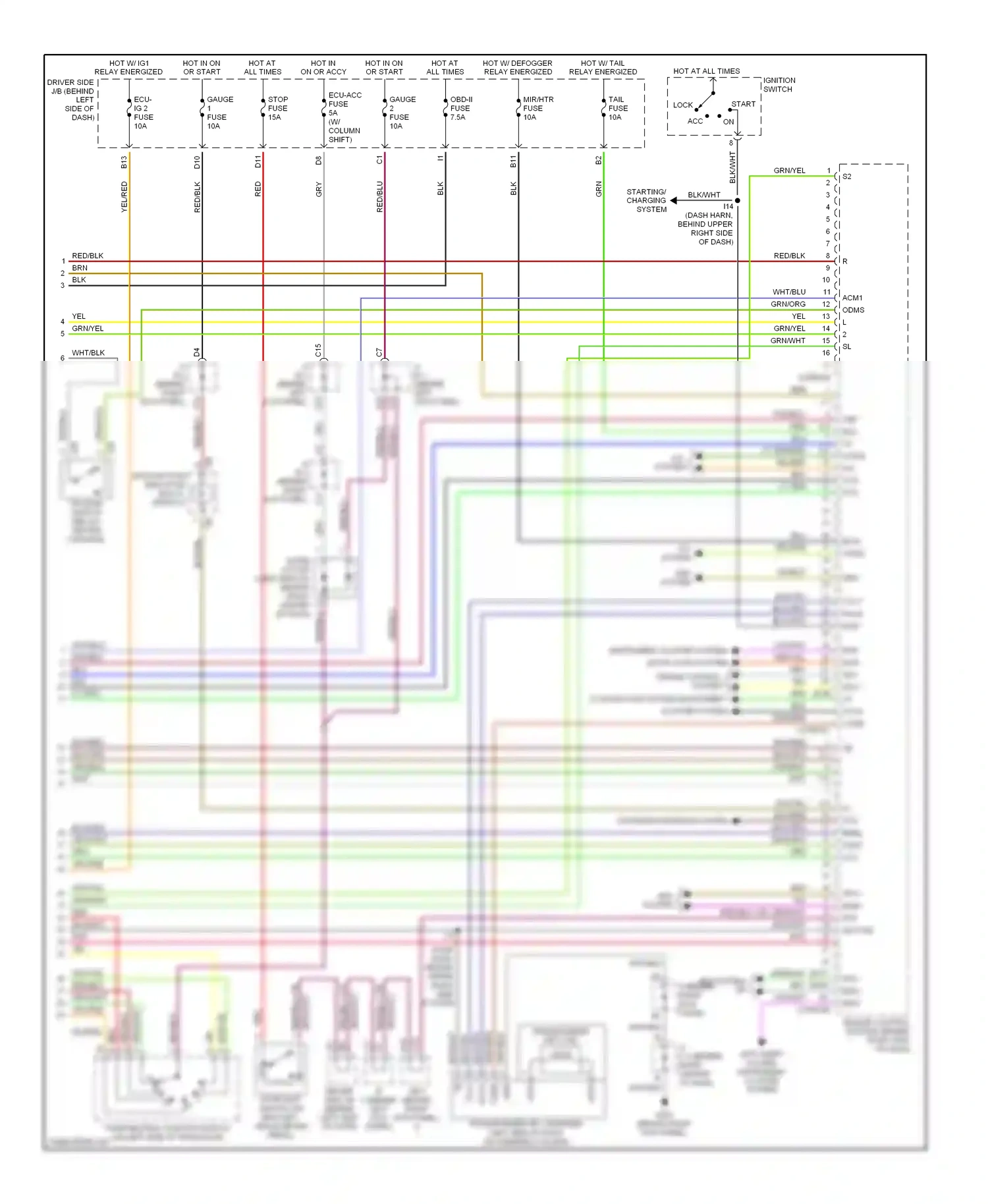 Toyota Avalon XX20 (1999-2002) code wiring diagram  (1 of 1)