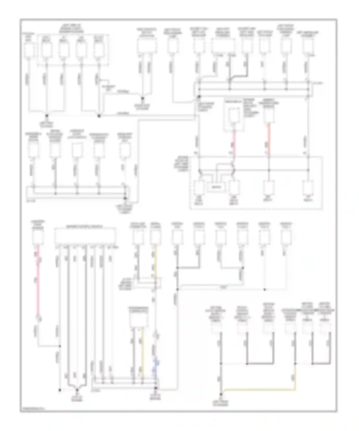 Avalon Toyota XX30 facelift 2 (2010-2012): Ground distribution circuit (1 of 4)