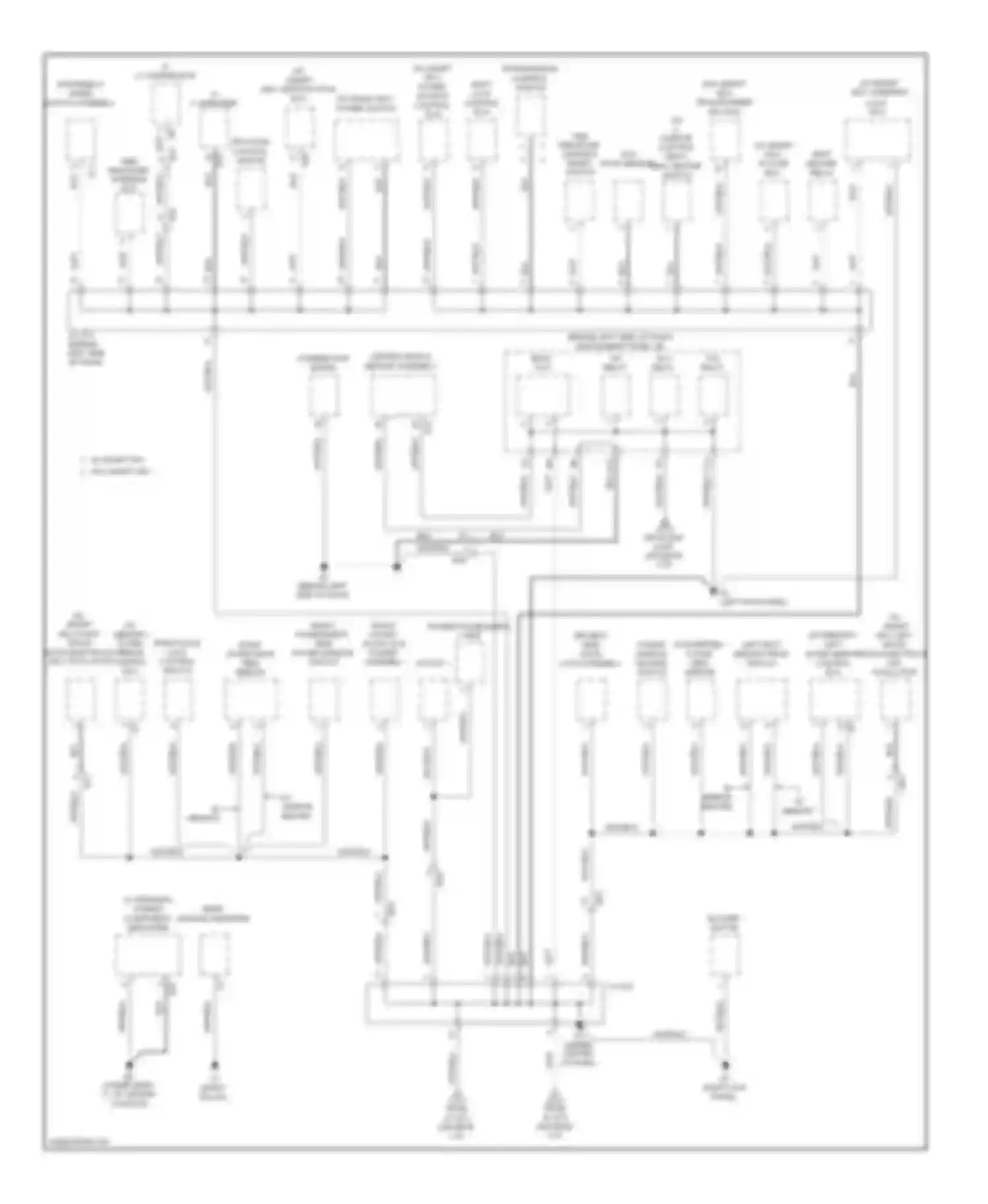 Avalon Toyota XX30 facelift 2 (2010-2012): Ground distribution circuit (3 of 4)