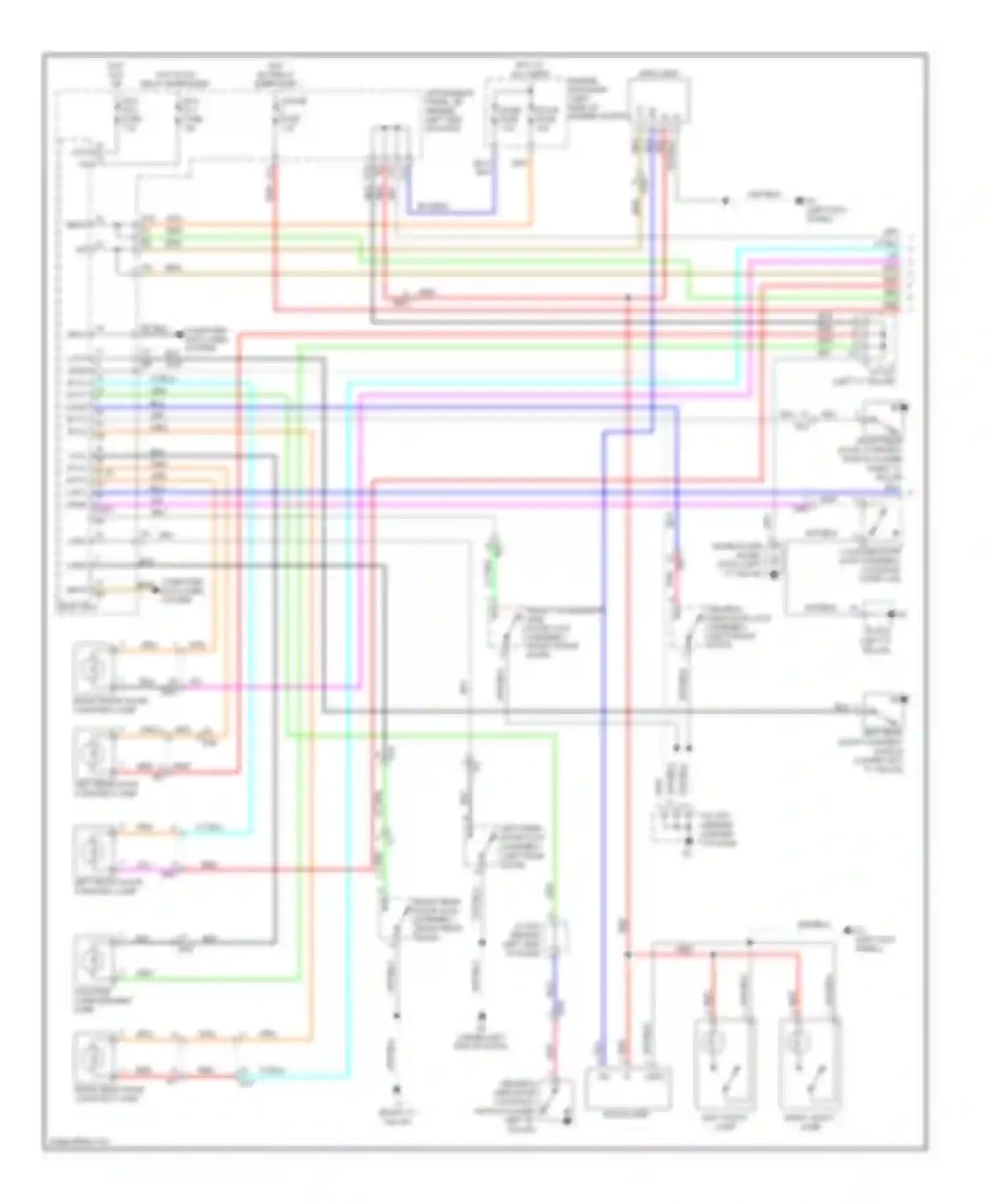 Avalon Toyota XX30 facelift 2 (2010-2012): Courtesy lamps circuit (1 of 2)