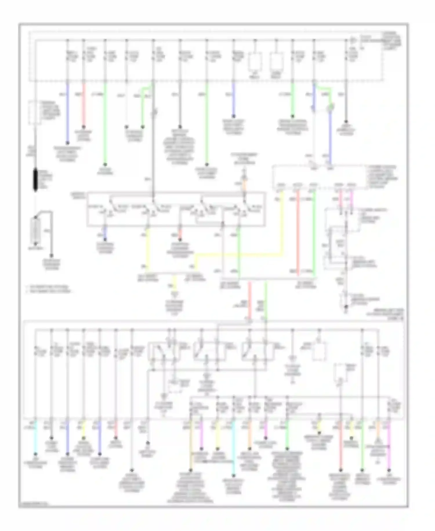 Avalon Toyota XX30 facelift 2 (2010-2012): Power distribution circuit (1 of 2)