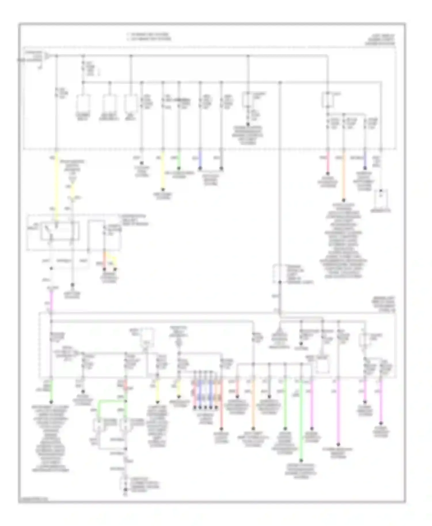 Avalon Toyota XX30 facelift 2 (2010-2012): Power distribution circuit (2 of 2)