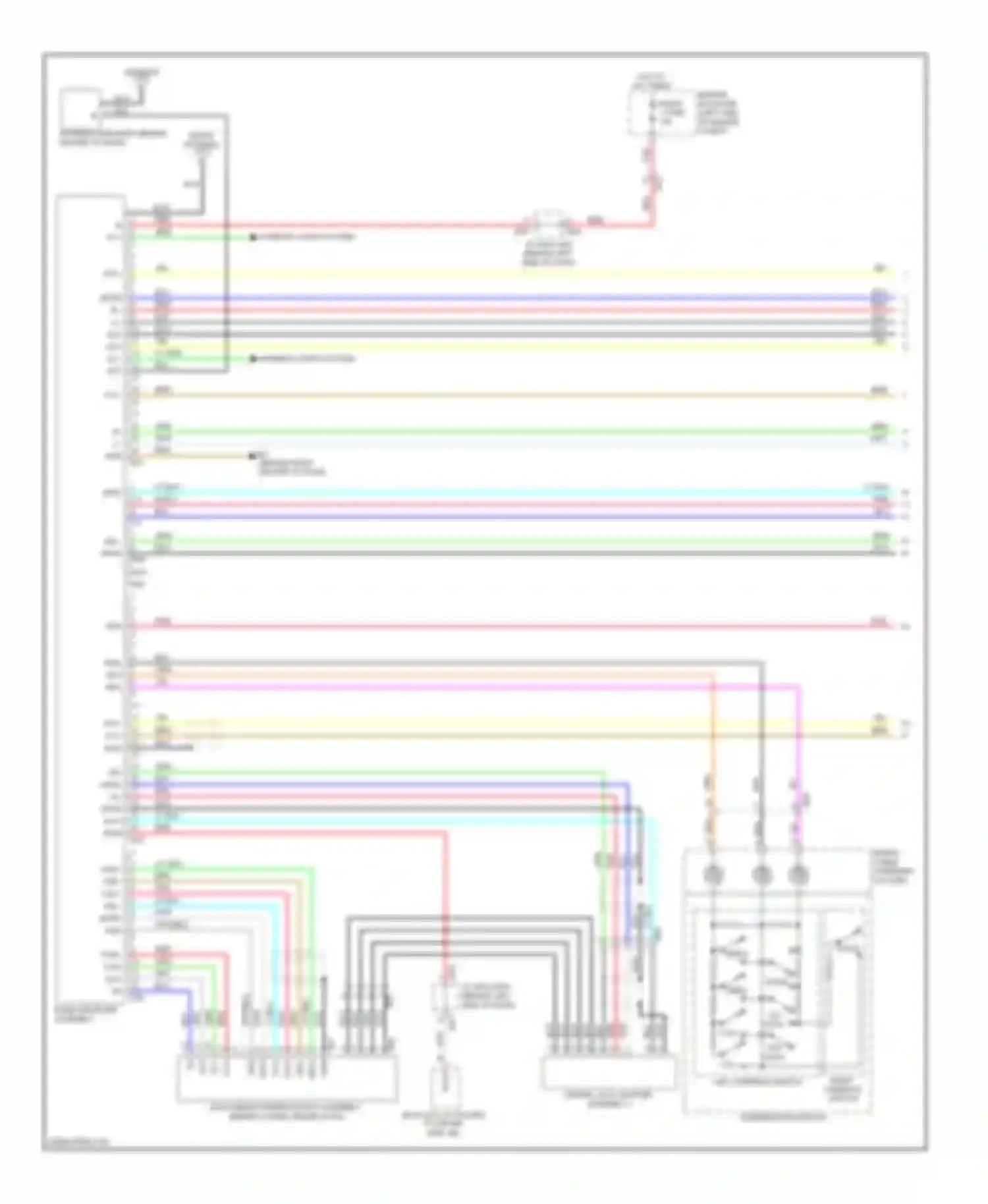 Avalon Toyota XX30 facelift 2 (2010-2012): Radio circuit, 12-speaker without navigation (1 of 3)
