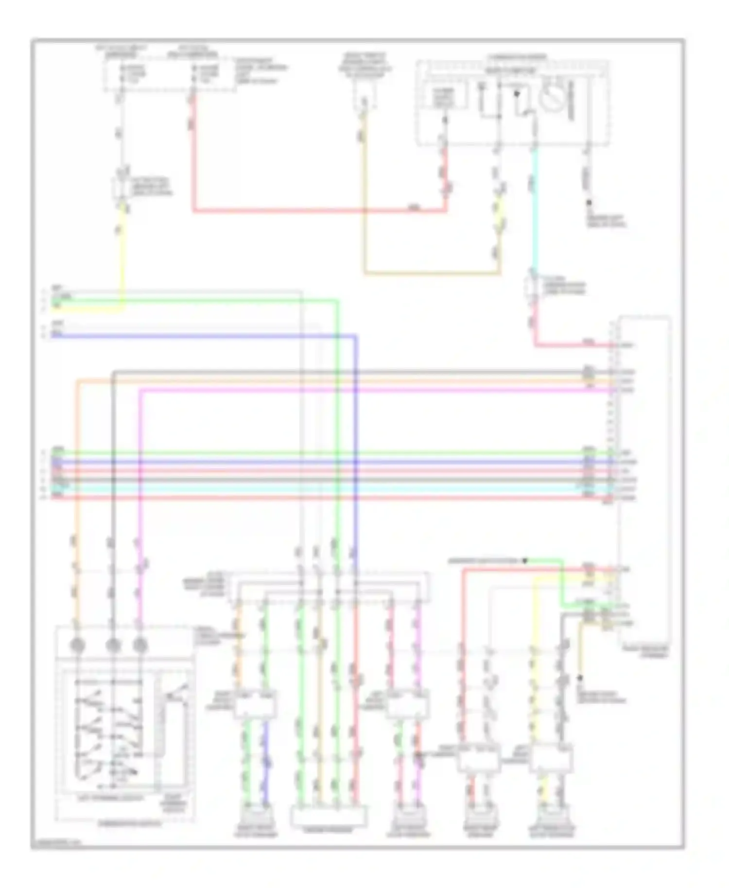 Avalon Toyota XX30 facelift 2 (2010-2012): Radio circuit, 9-speaker without navigation (2 of 2)