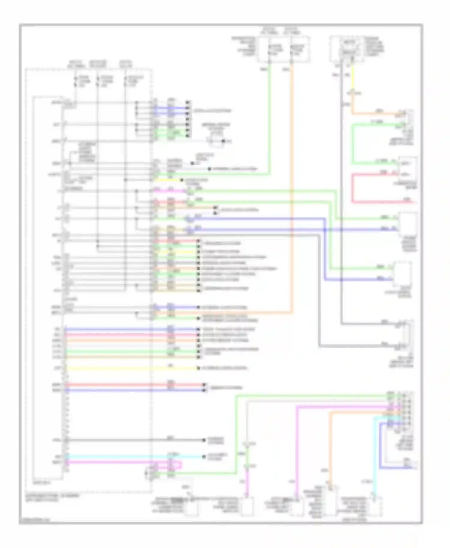Wiring diagram door locks system for Toyota Avalon XX30 facelift 2 (2010-2012) (1 of 3)