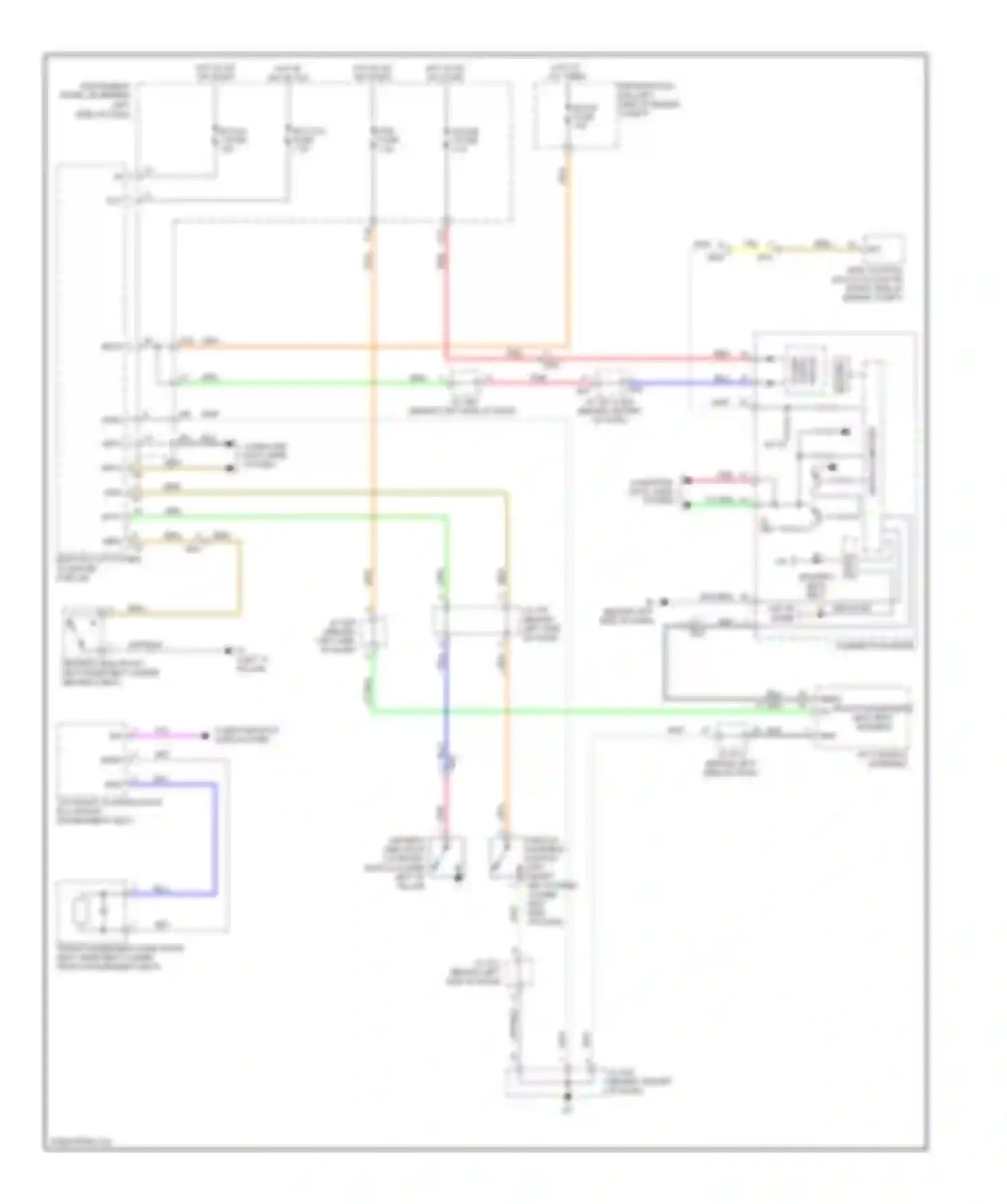 Wiring diagram front passenger's side front seat inner belt for Toyota Avalon XX30 facelift 2 (2010-2012) (1 of 2)