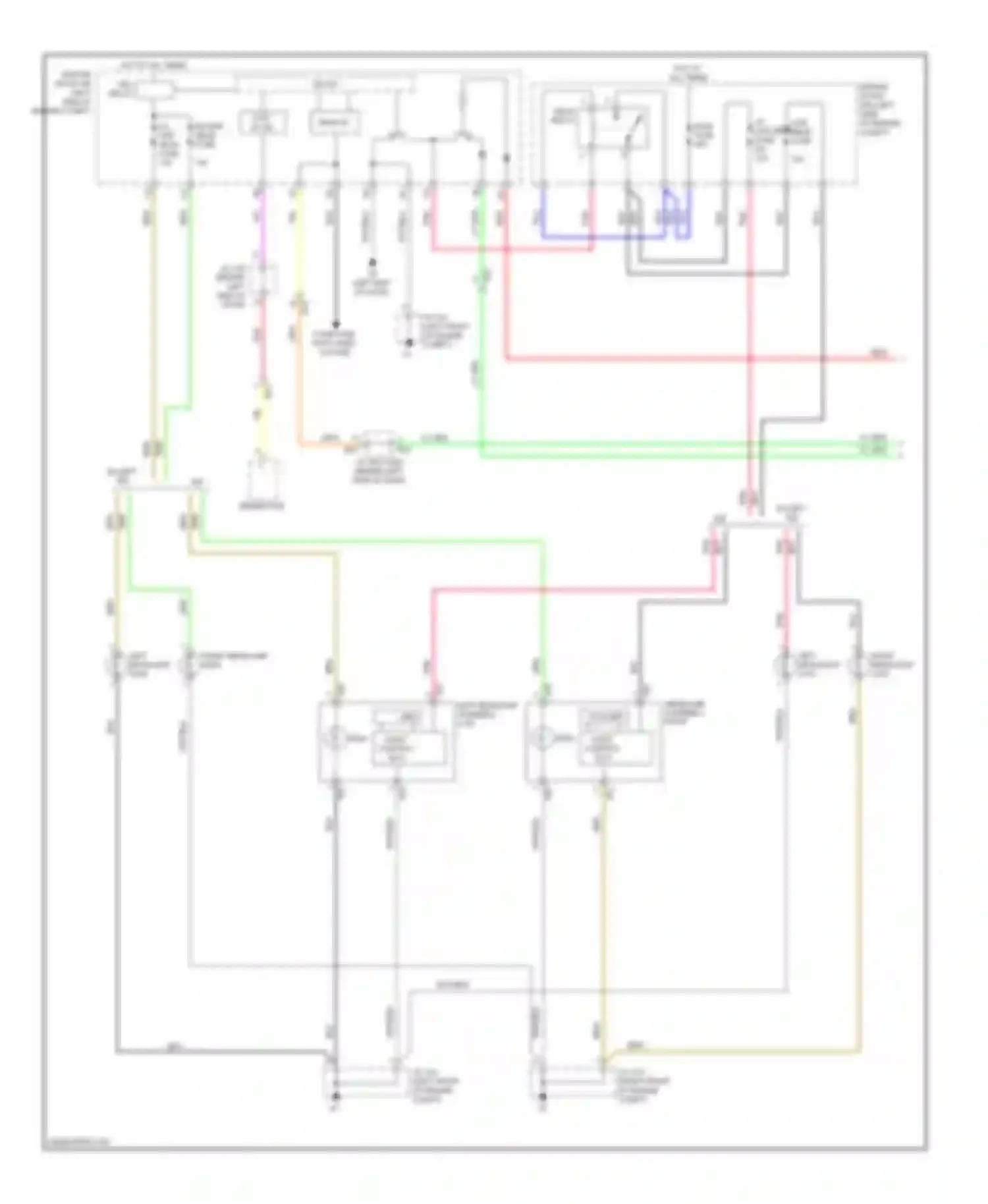 Wiring diagram left headlamp assembly for Toyota Avalon XX30 facelift 2 (2010-2012) (3 of 3)