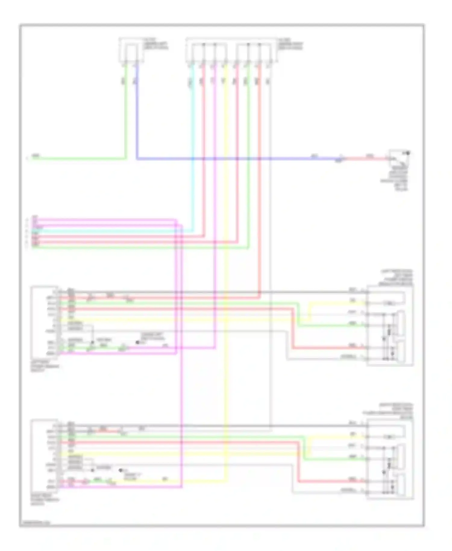 Wiring diagram left rear power window regulator motor for Toyota Avalon XX30 facelift 2 (2010-2012) (1 of 1)