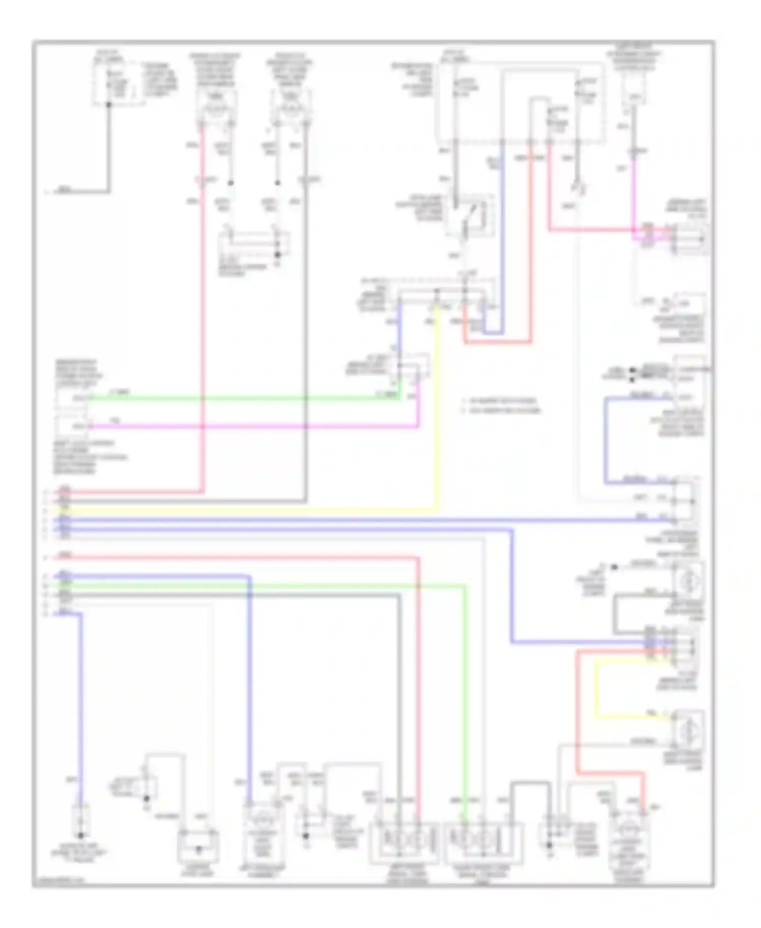 Wiring diagram right front turn signal, parking lamp for Toyota Avalon XX30 facelift 2 (2010-2012) (1 of 2)