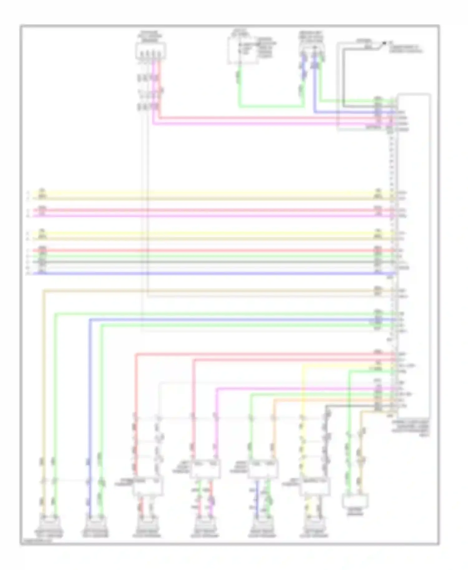 Wiring diagram tw+ tw- rear tweeter for Toyota Avalon XX30 facelift 2 (2010-2012) (2 of 3)
