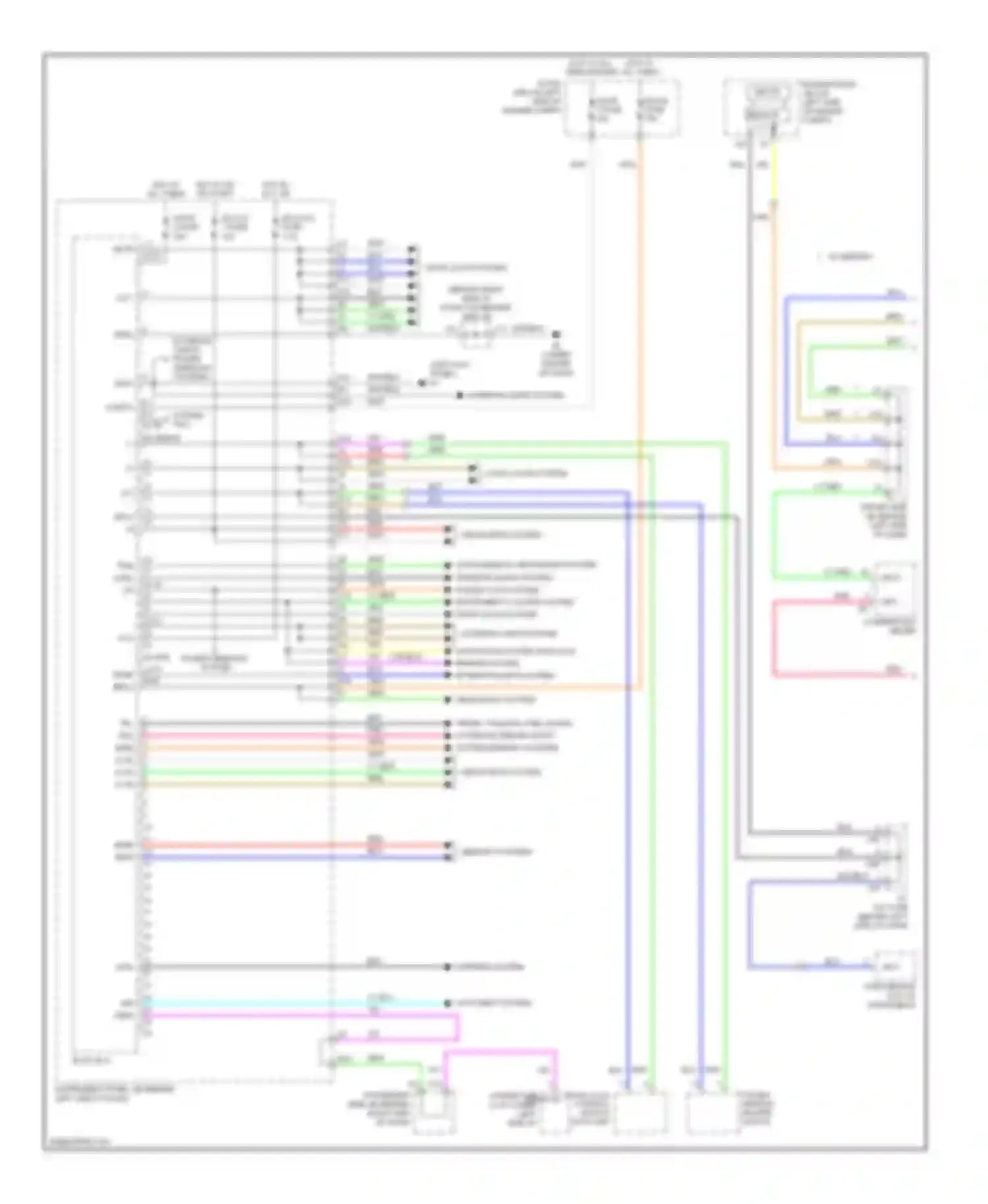 Avalon Toyota XX30 facelift (2007-2010): Body control modules circuit (1 of 2)