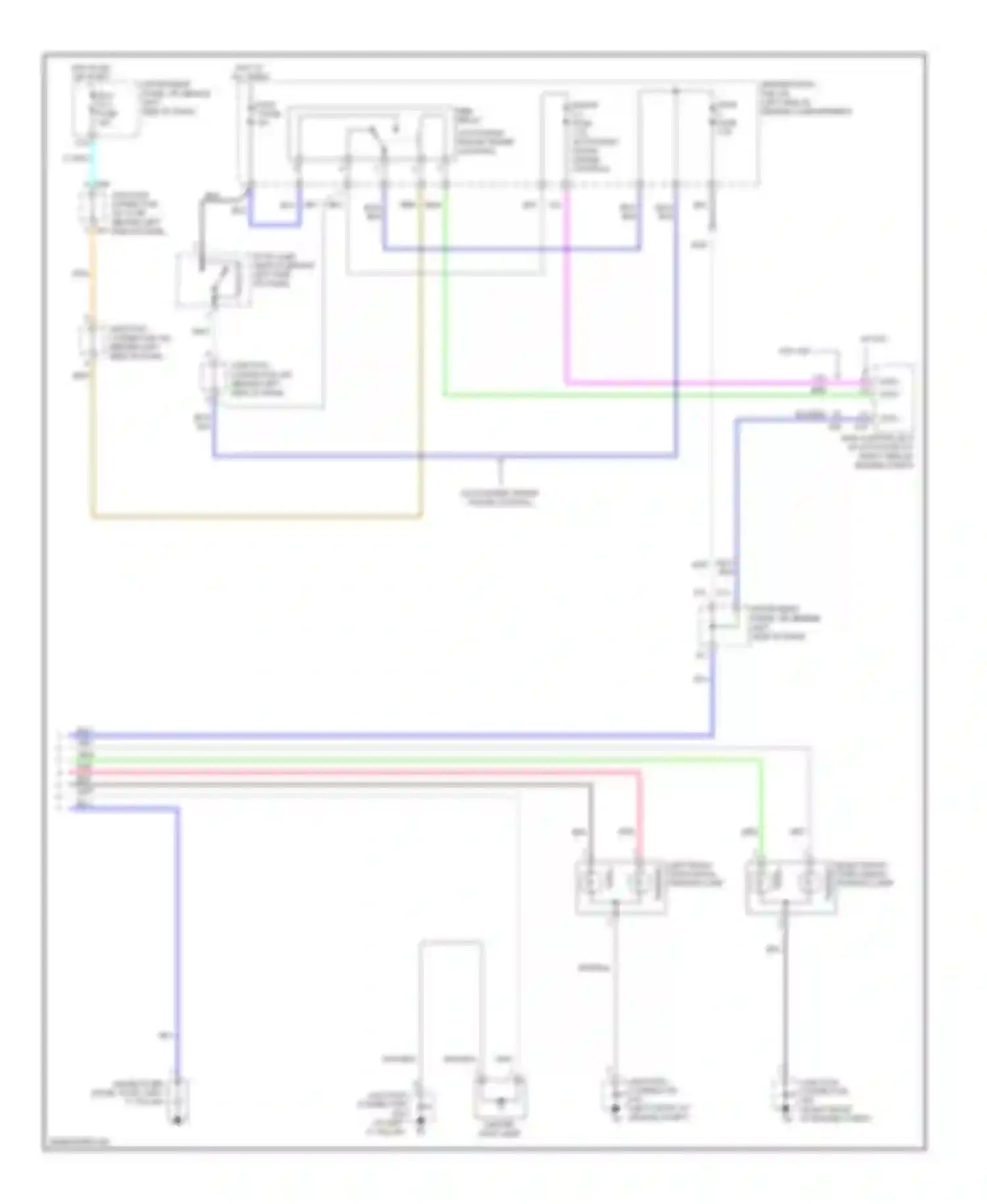 Avalon Toyota XX30 facelift (2007-2010): Exterior lamps circuit (2 of 2)