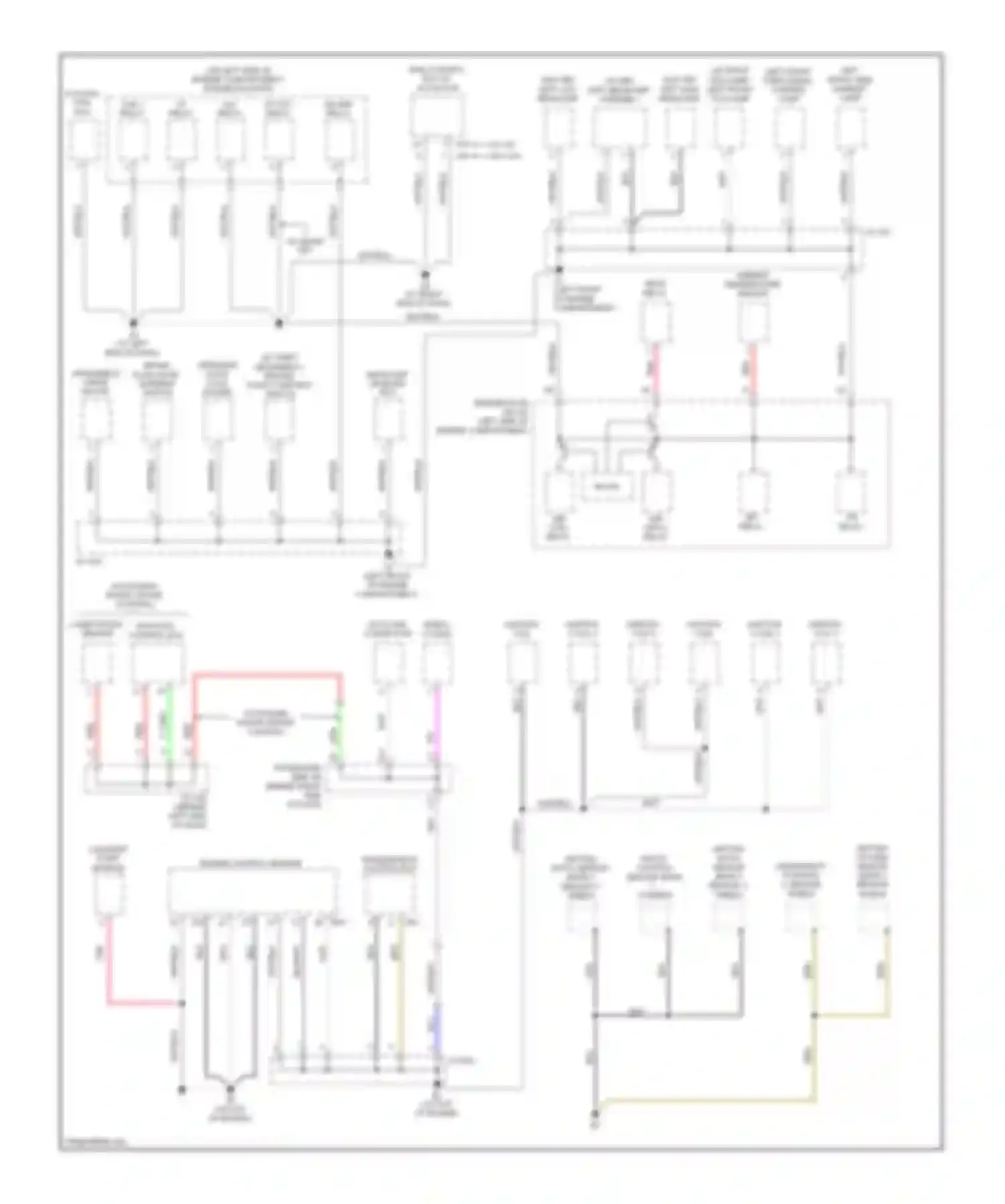 Avalon Toyota XX30 facelift (2007-2010): Ground distribution circuit (1 of 4)