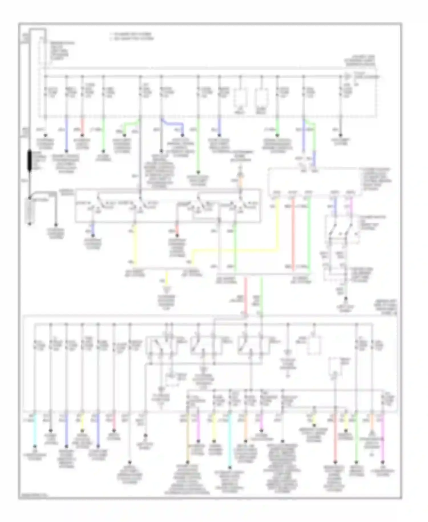 Avalon Toyota XX30 facelift (2007-2010): Power distribution circuit (1 of 2)