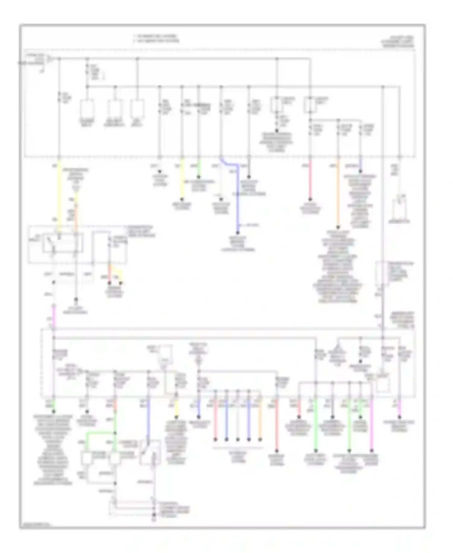 Avalon Toyota XX30 facelift (2007-2010): Power distribution circuit (2 of 2)